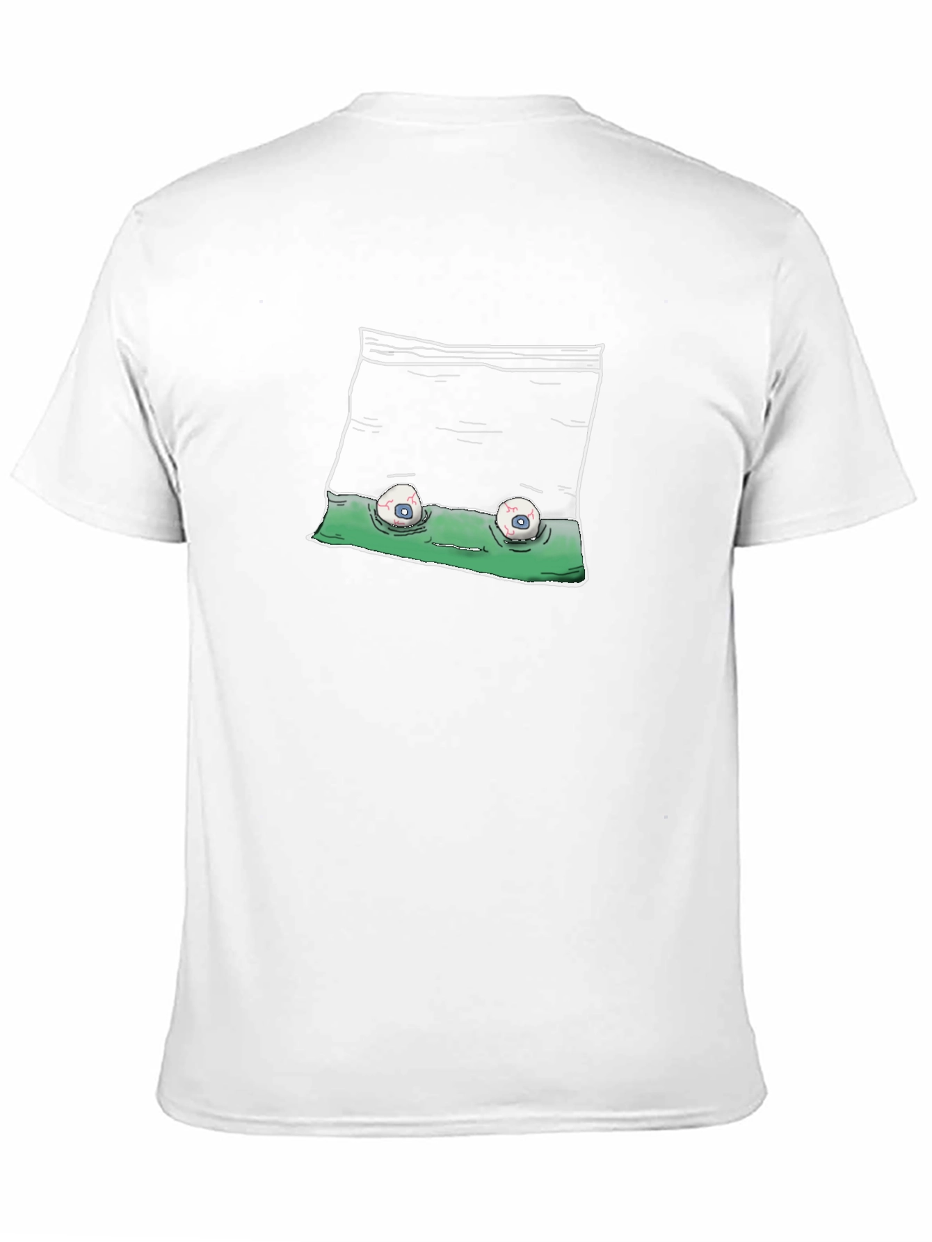 Creepy Eyes in Bag T-Shirt - Black