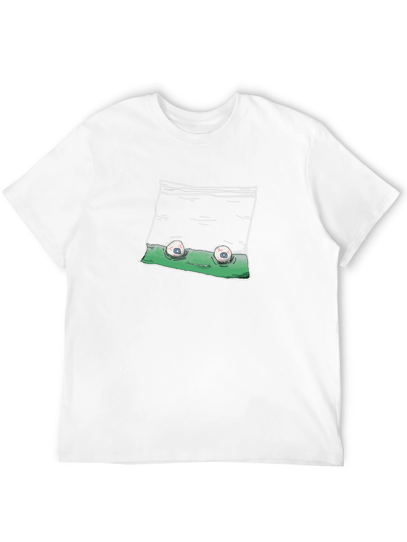 Creepy Eyes in Bag T-Shirt - Black