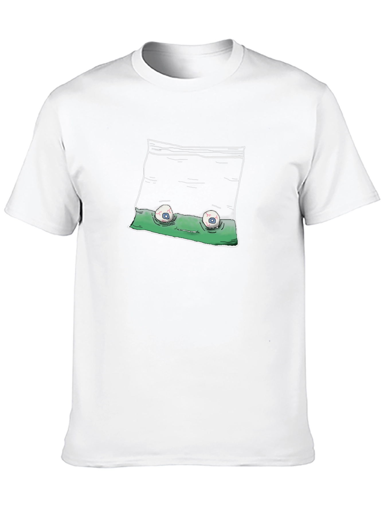 Creepy Eyes in Bag T-Shirt - Black