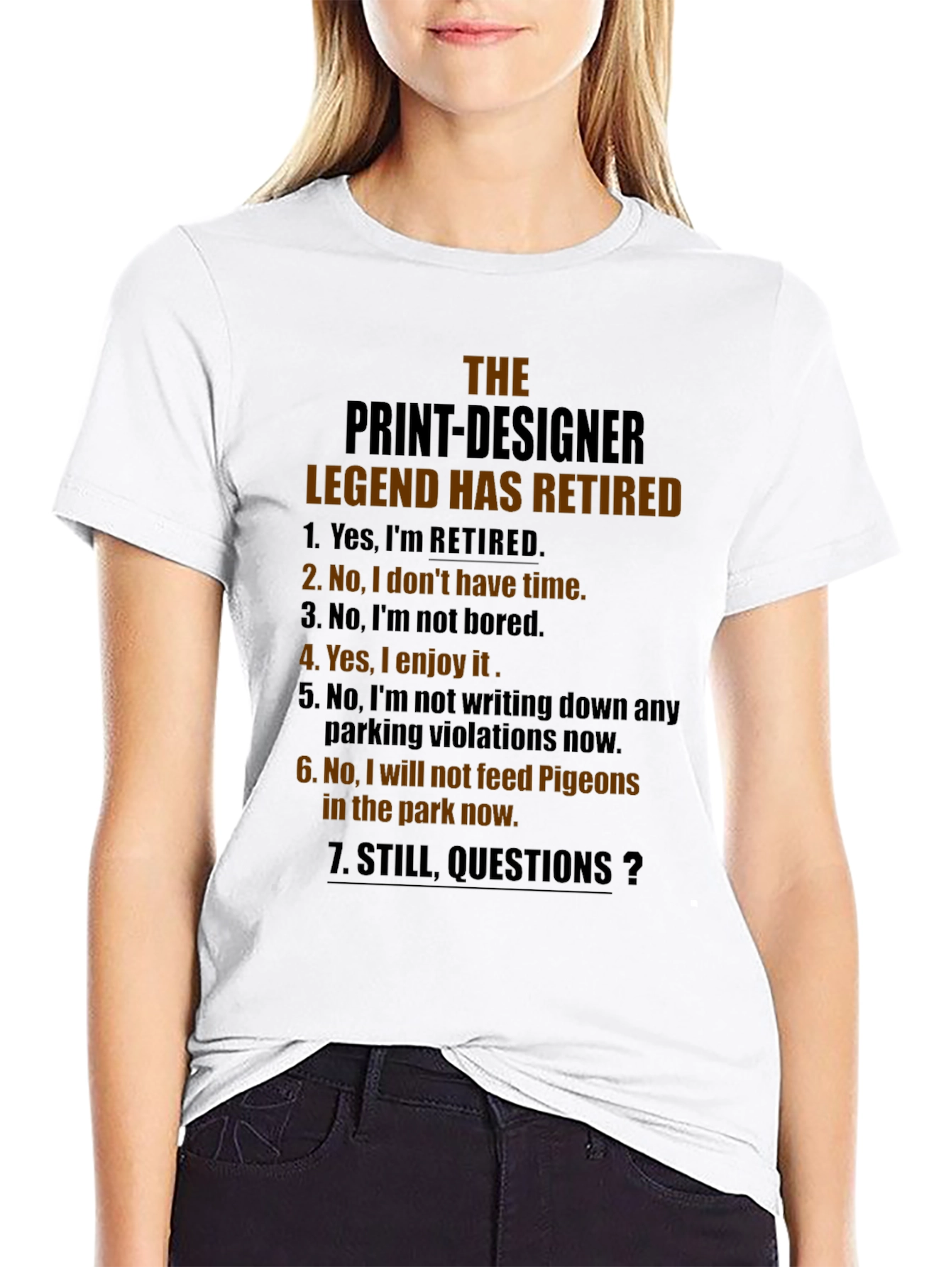 Retired Print-Designer Legend Graphic T-Shirt