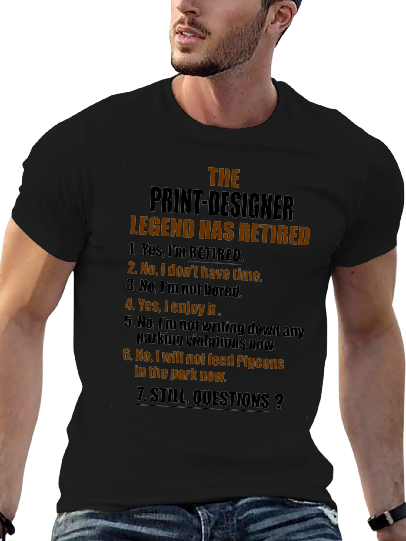 Retired Print-Designer Legend Graphic T-Shirt