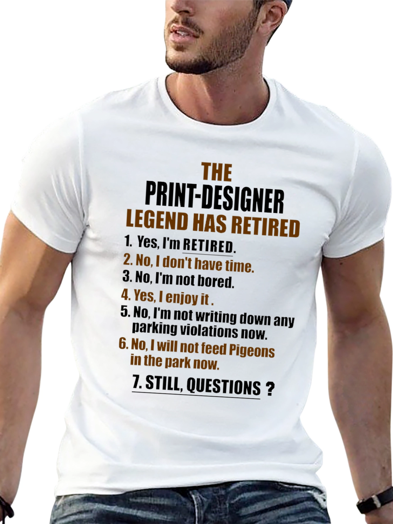 Retired Print-Designer Legend Graphic T-Shirt
