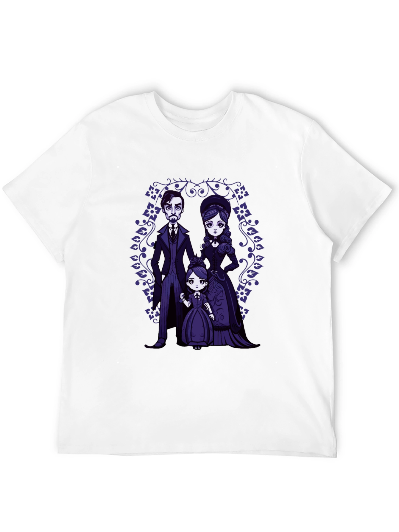 Gothic Cartoon Family Portrait T-Shirt