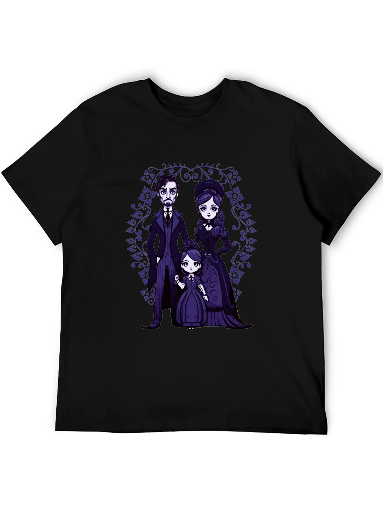 Gothic Cartoon Family Portrait T-Shirt