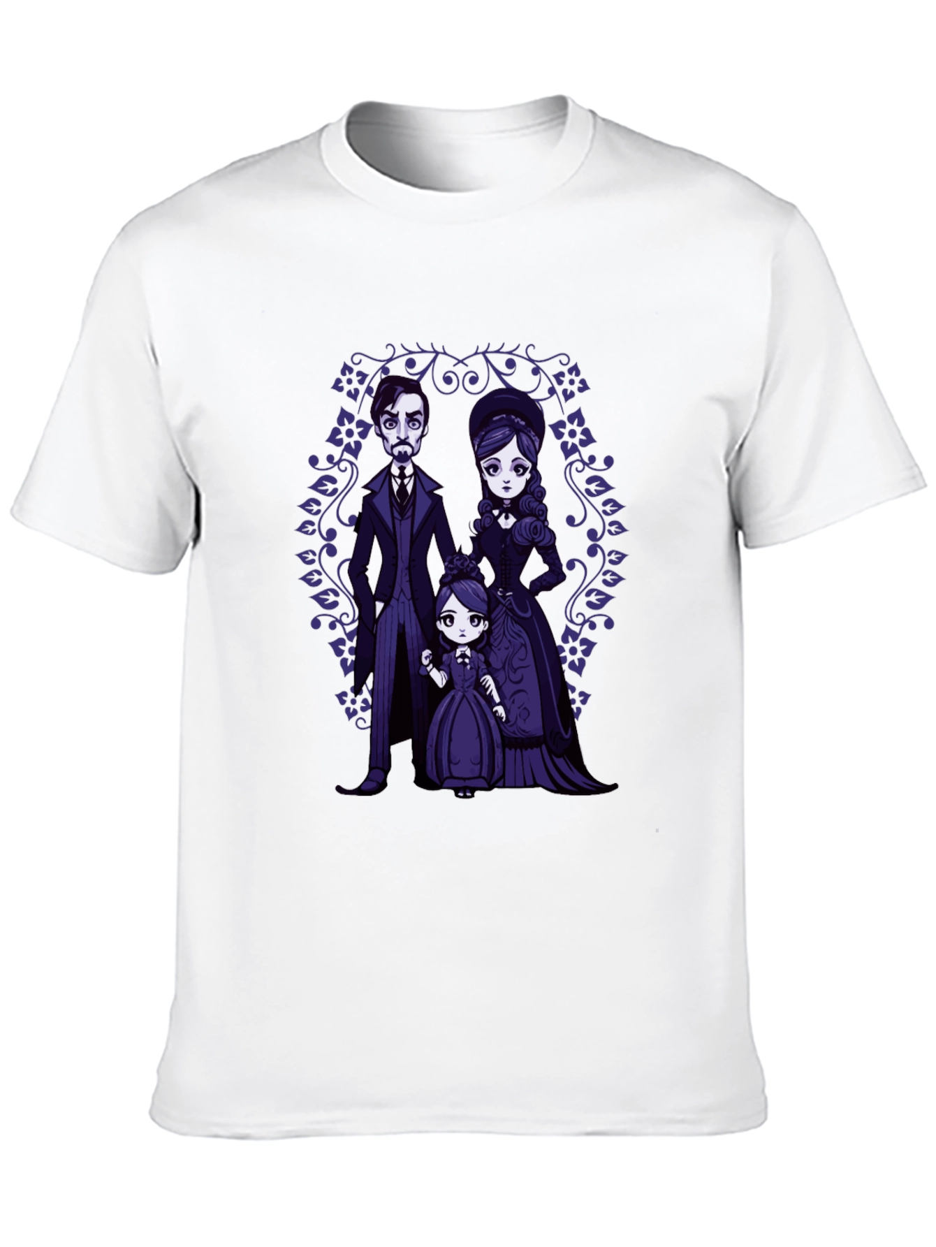 Gothic Cartoon Family Portrait T-Shirt