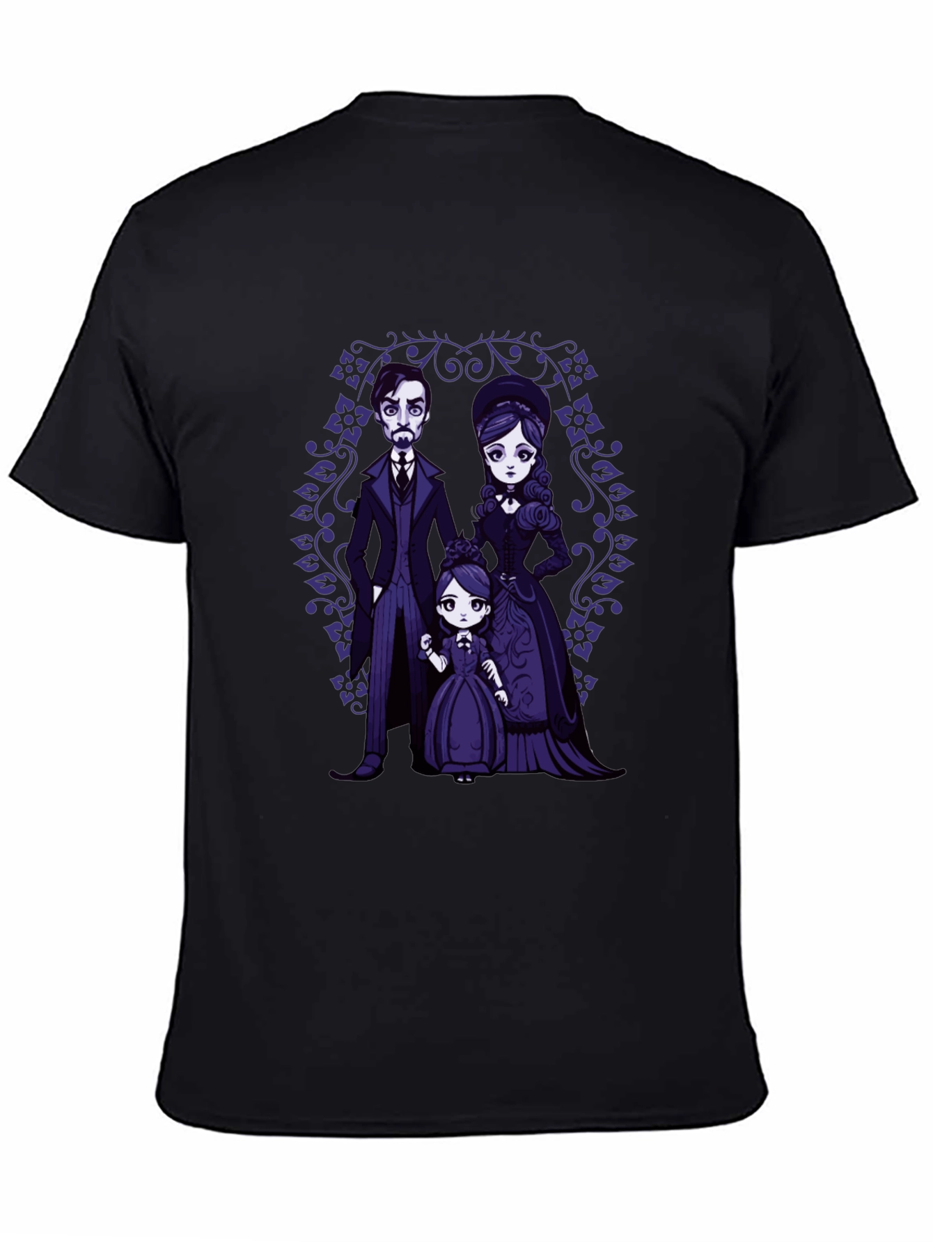 Gothic Cartoon Family Portrait T-Shirt