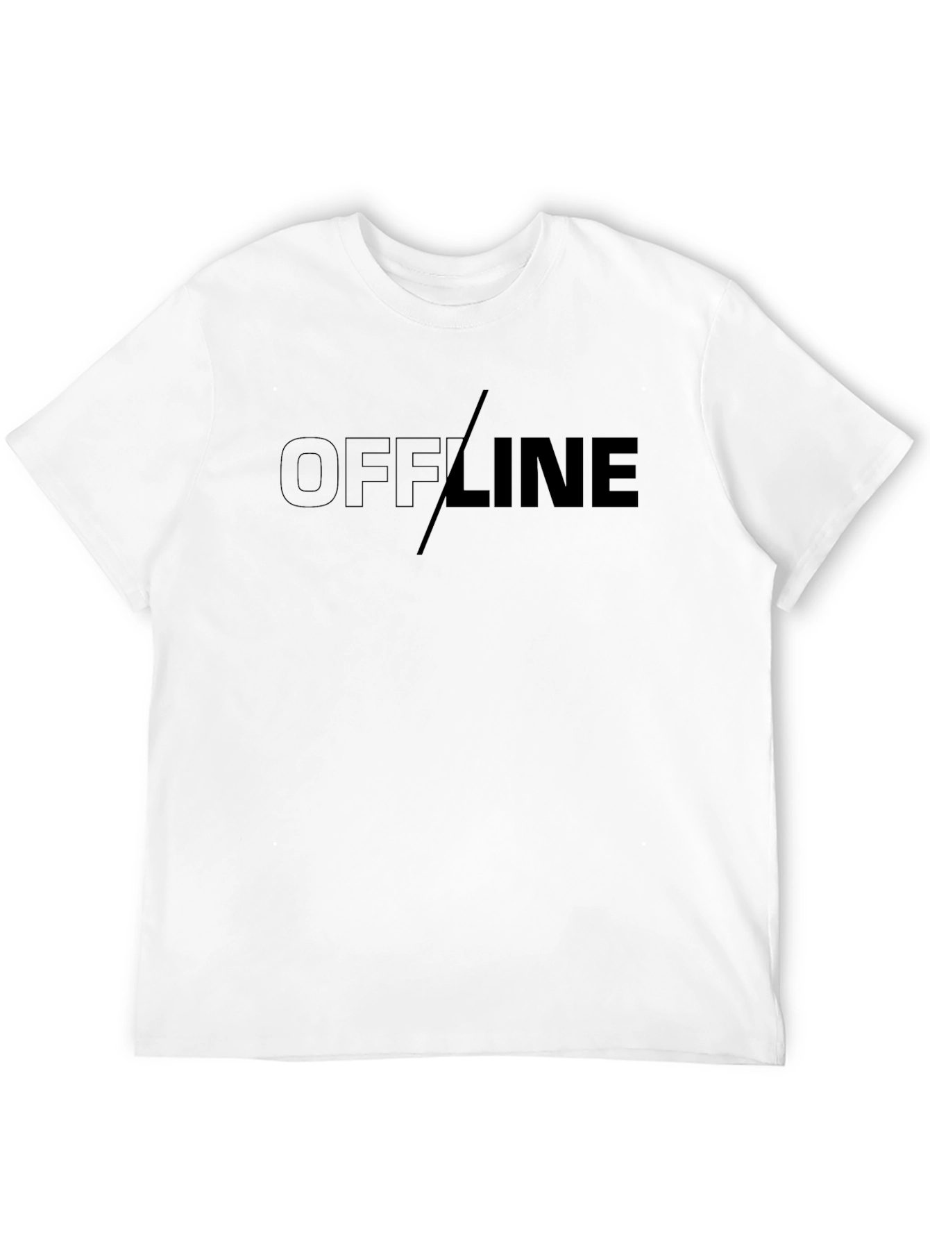 Offline Graphic T-Shirt - Black Casual Tee