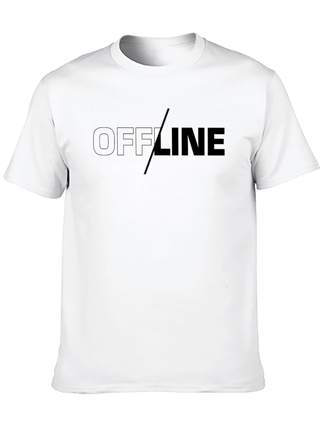 Offline Graphic T-Shirt - Black Casual Tee