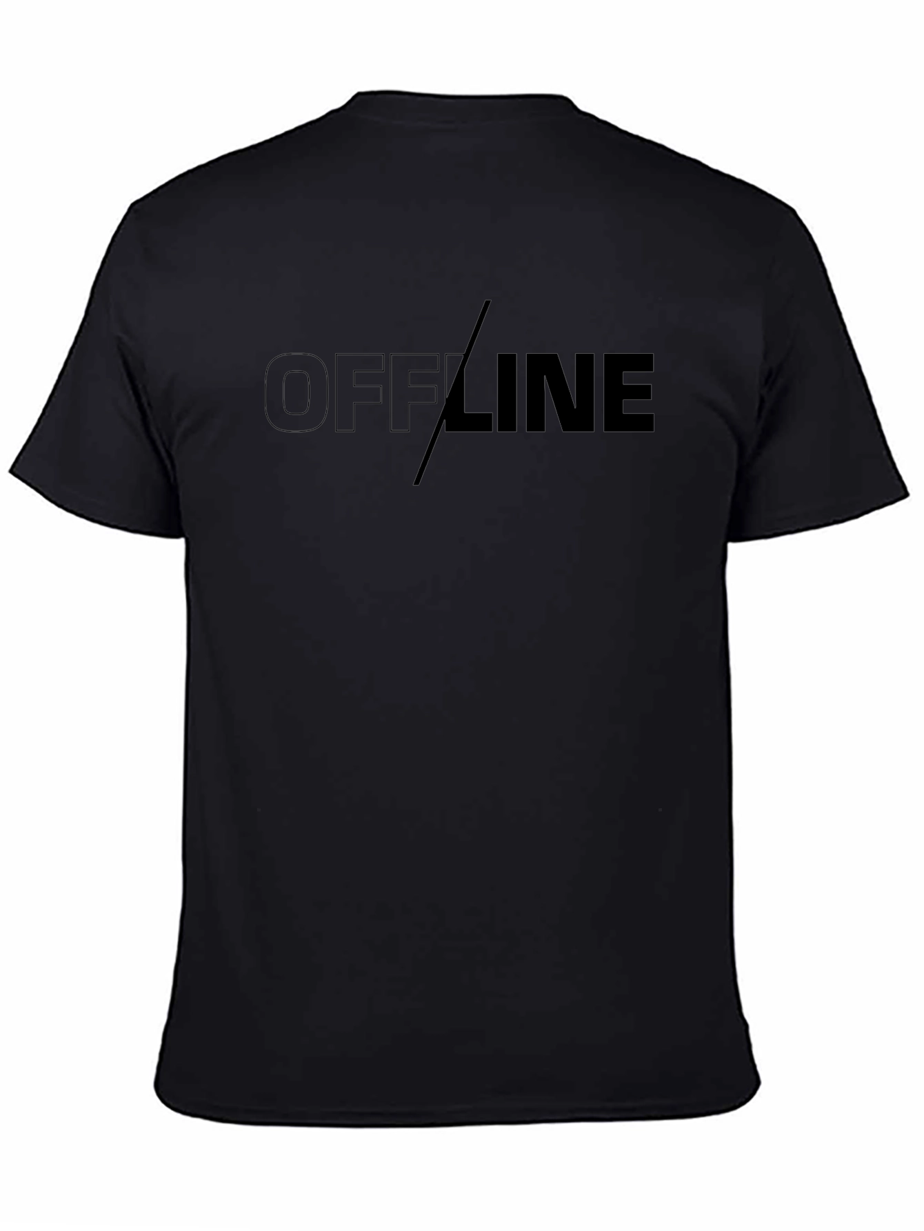Offline Graphic T-Shirt - Black Casual Tee