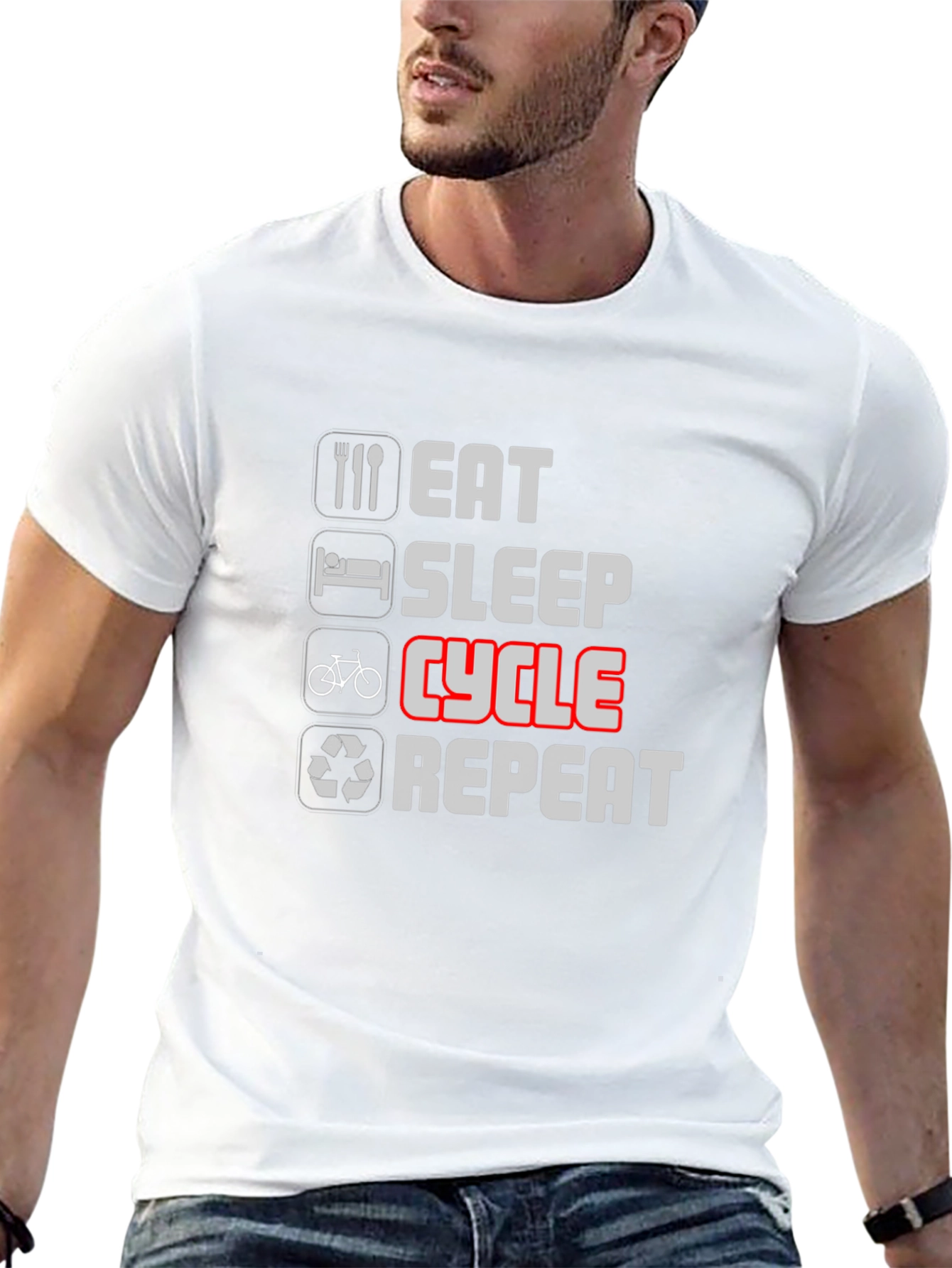 Eat Sleep Cycle Repeat T-Shirt