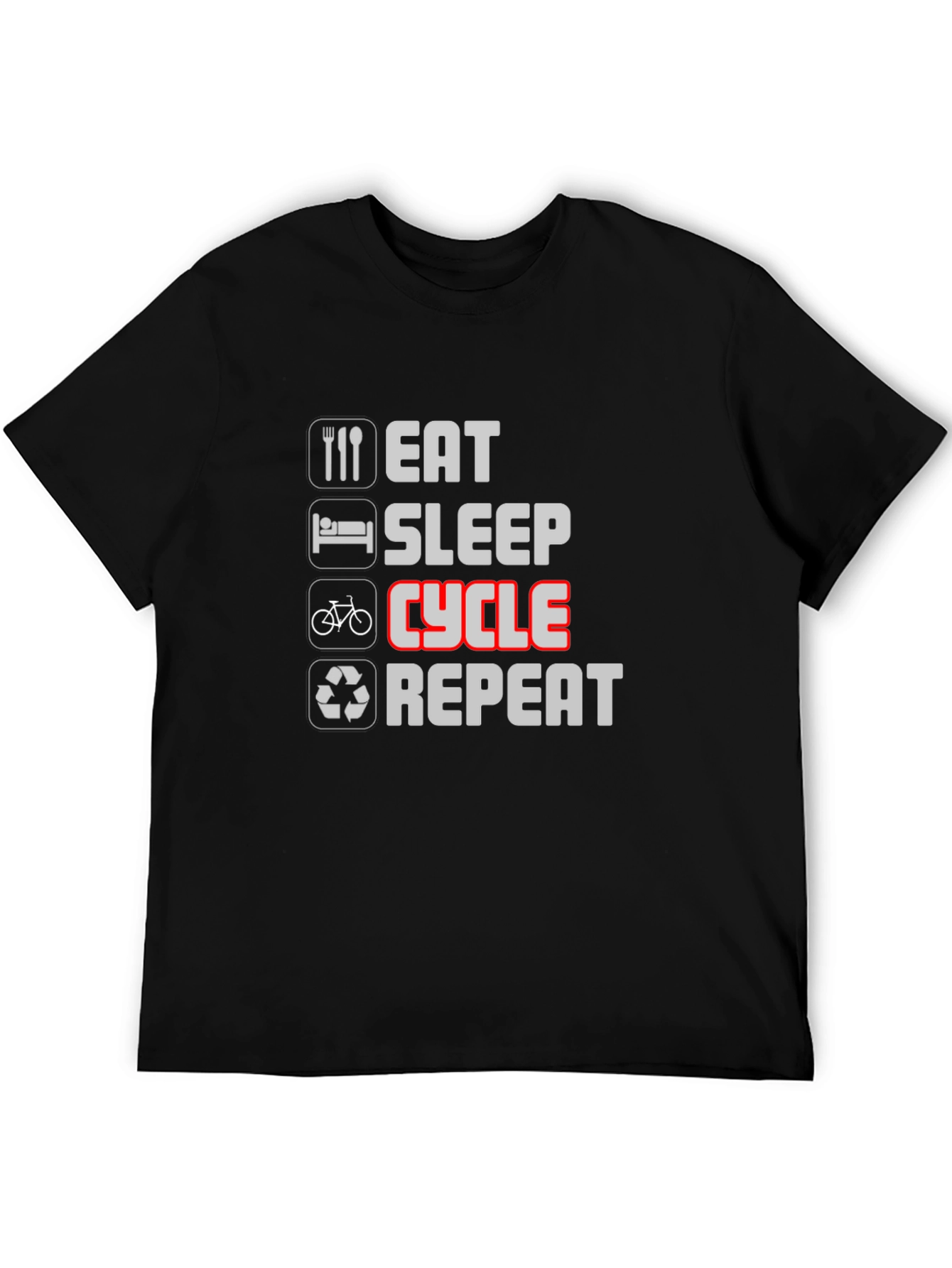 Eat Sleep Cycle Repeat T-Shirt