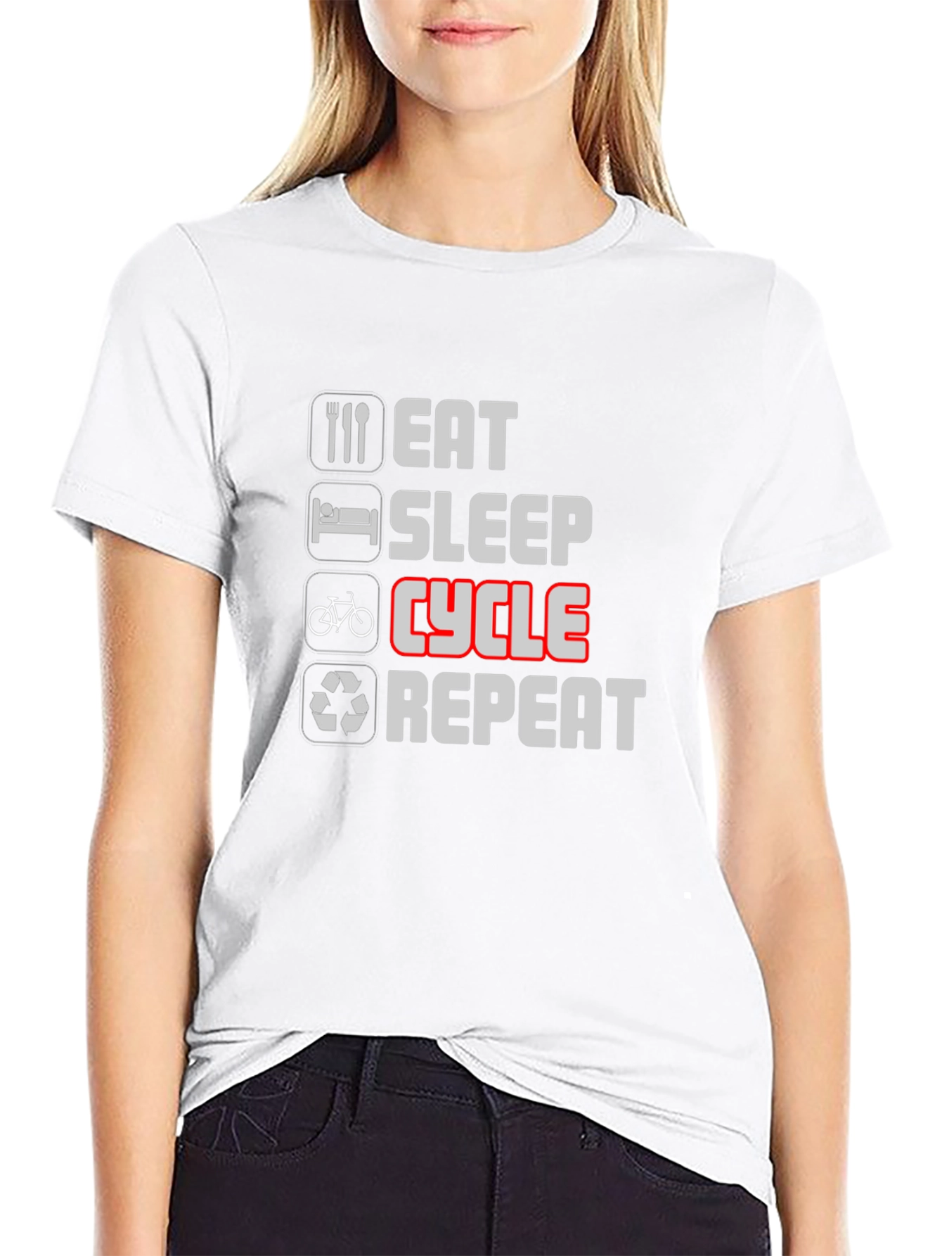 Eat Sleep Cycle Repeat T-Shirt
