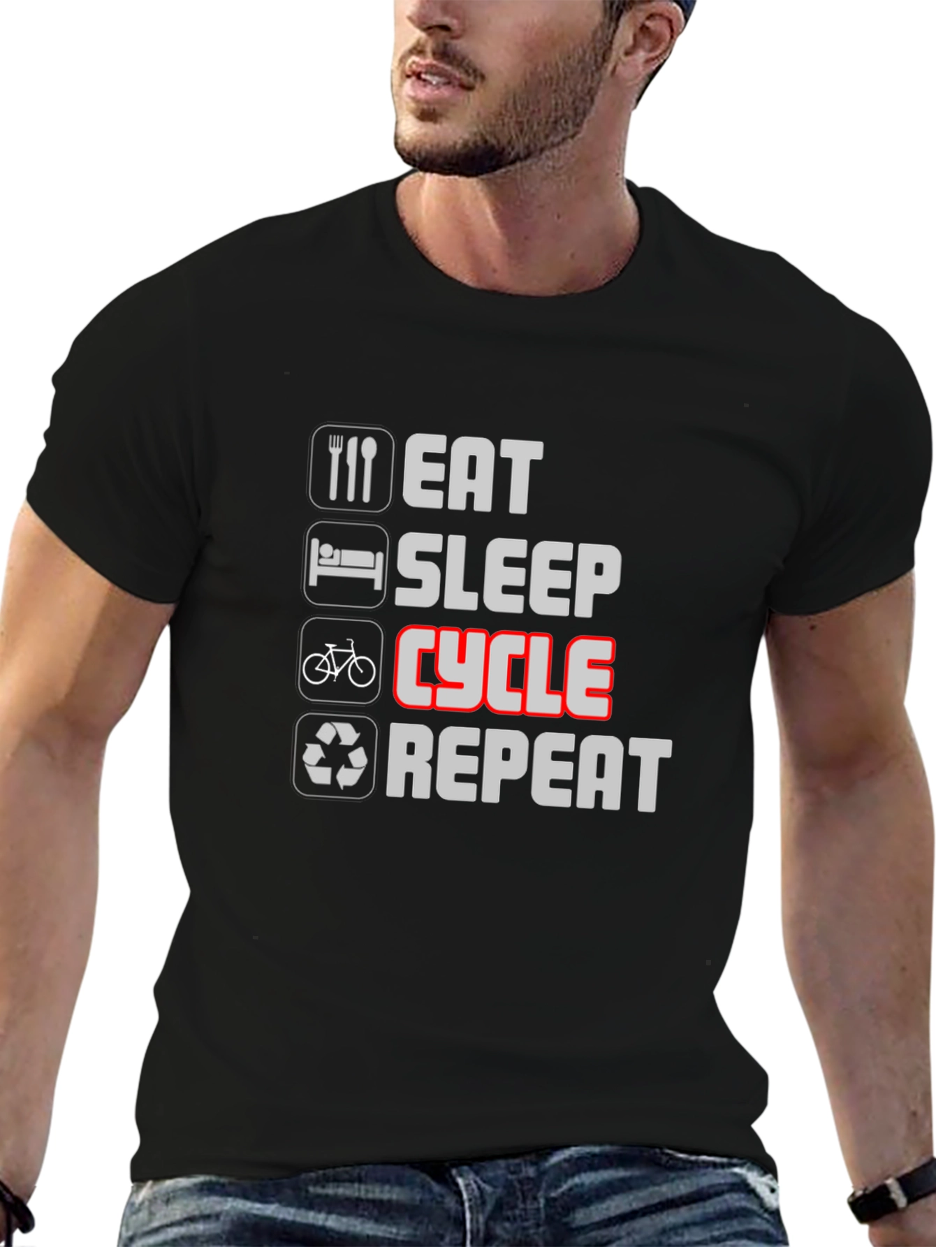 Eat Sleep Cycle Repeat T-Shirt