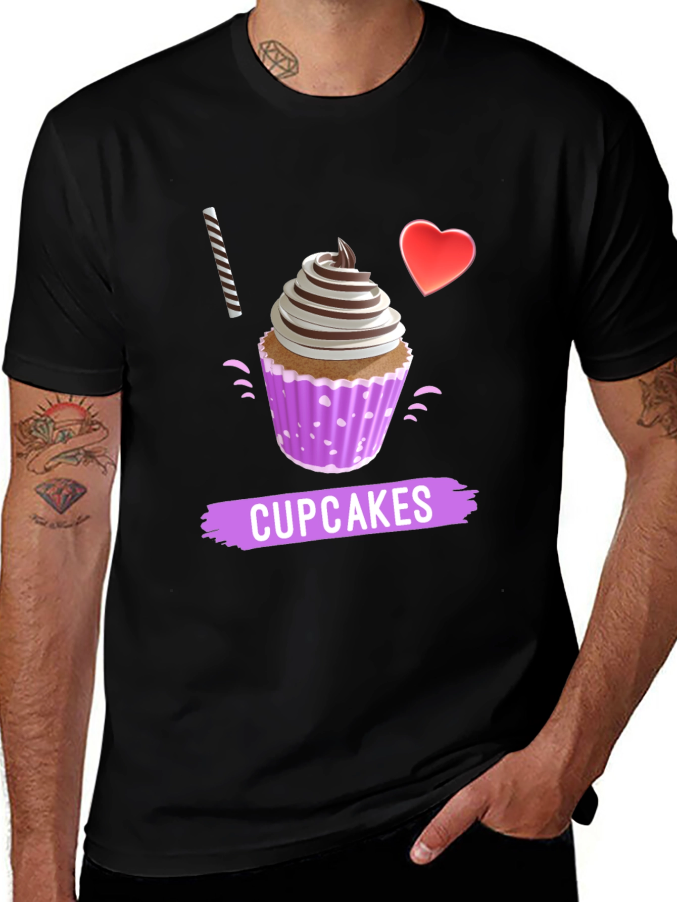 I Love Cupcakes Graphic T-Shirt