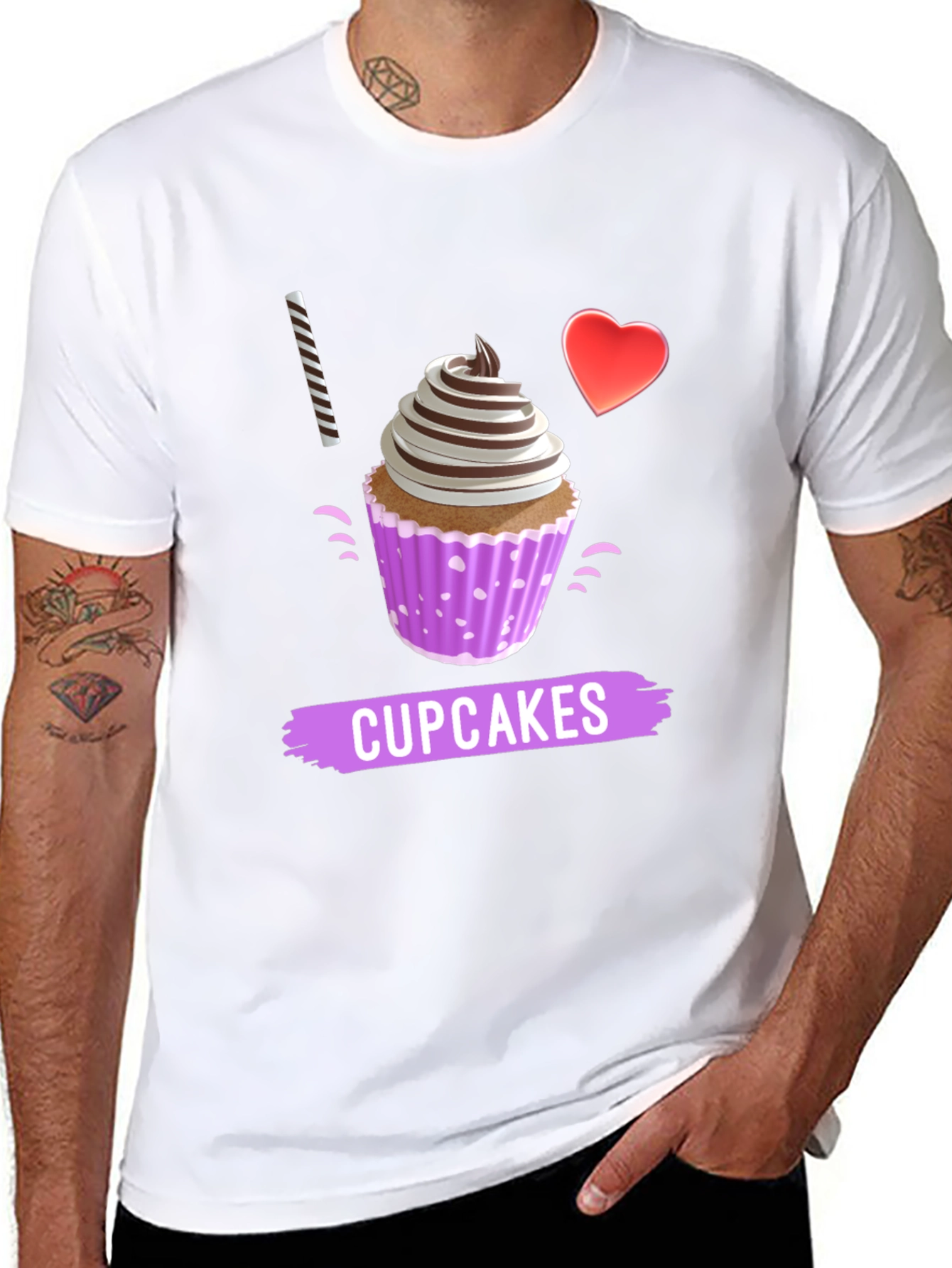 I Love Cupcakes Graphic T-Shirt