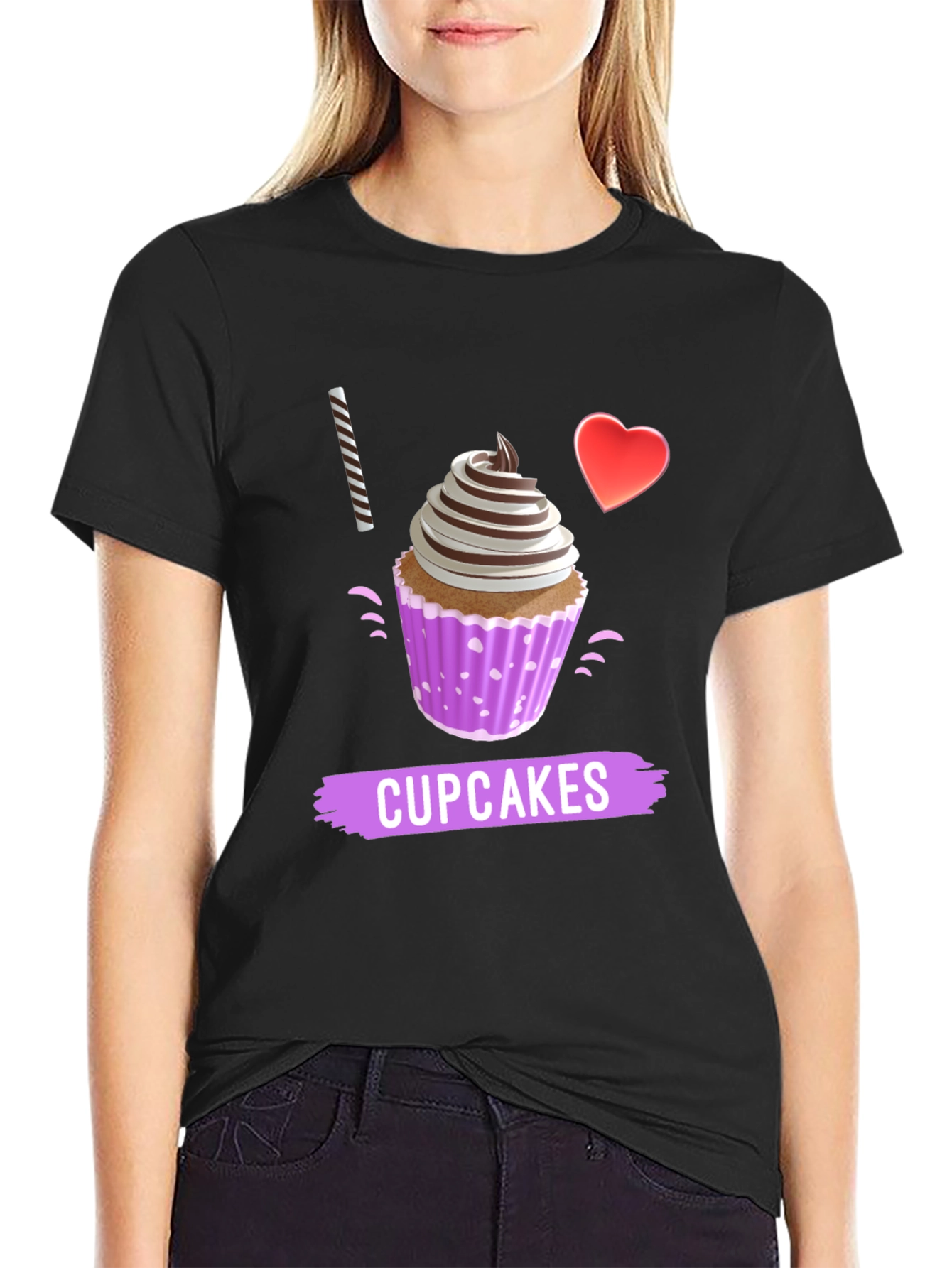 I Love Cupcakes Graphic T-Shirt