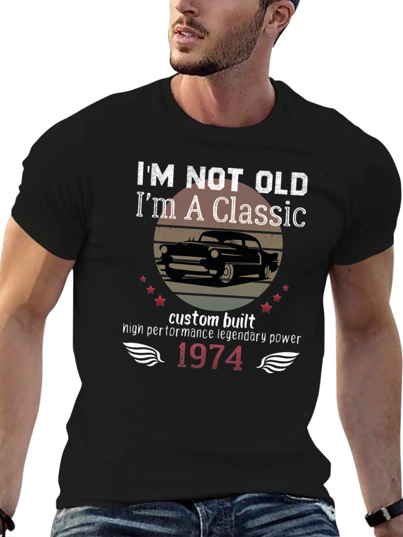 Classic Car 1974 Birthday Gift T-Shirt