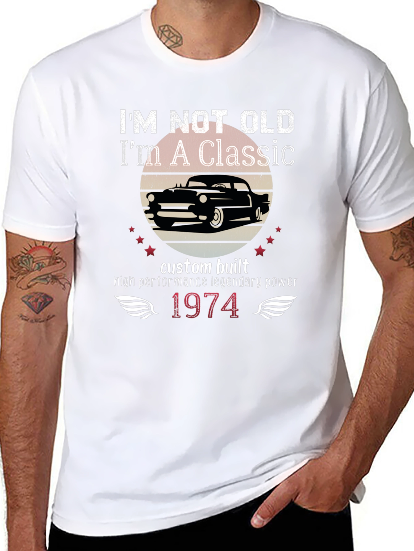 Classic Car 1974 Birthday Gift T-Shirt
