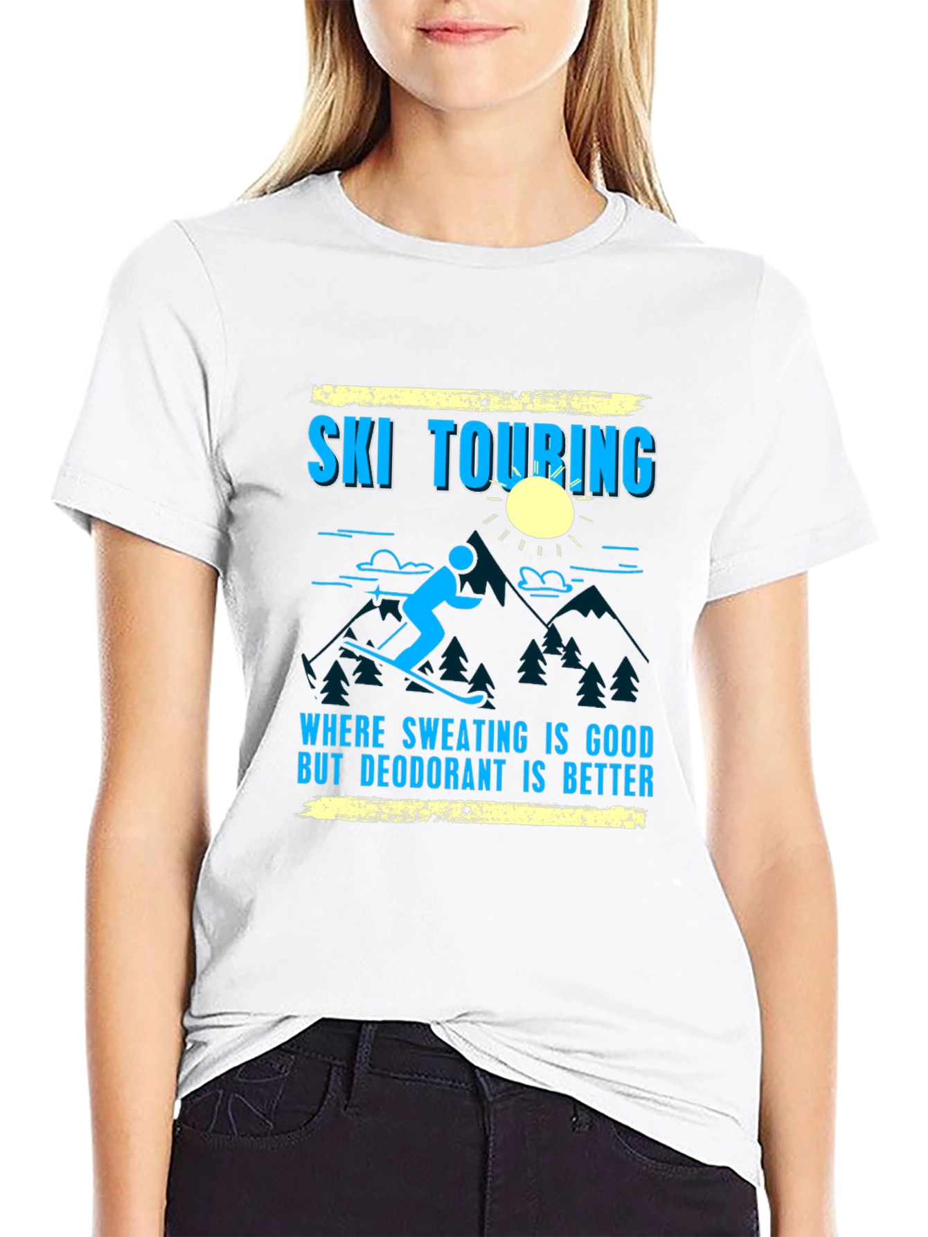 Ski Touring Graphic Tee - Sweating is Good T-Shirt