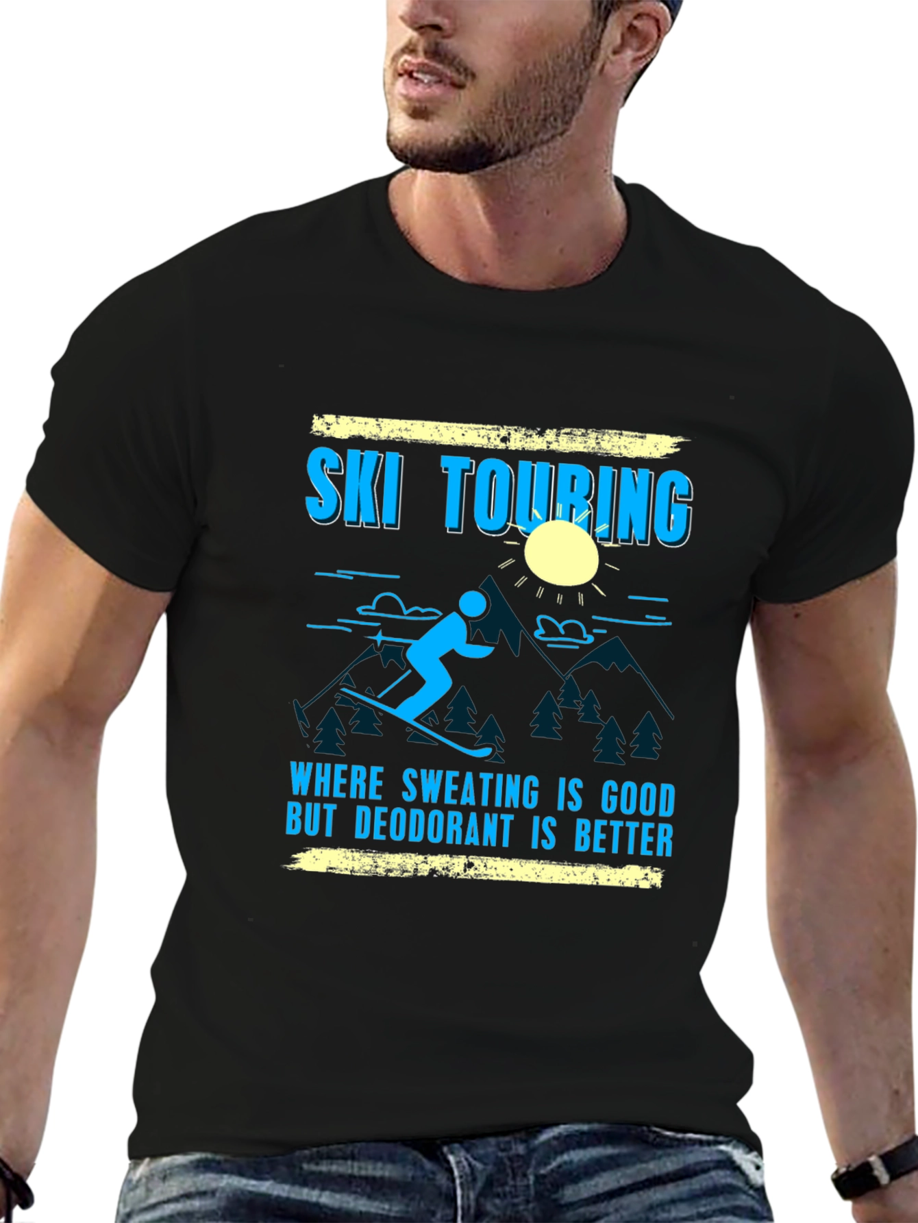 Ski Touring Graphic Tee - Sweating is Good T-Shirt