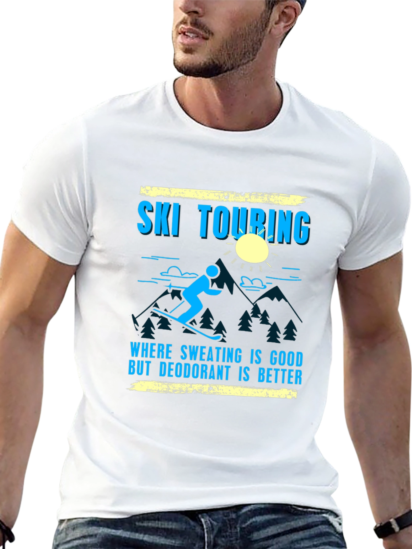 Ski Touring Graphic Tee - Sweating is Good T-Shirt