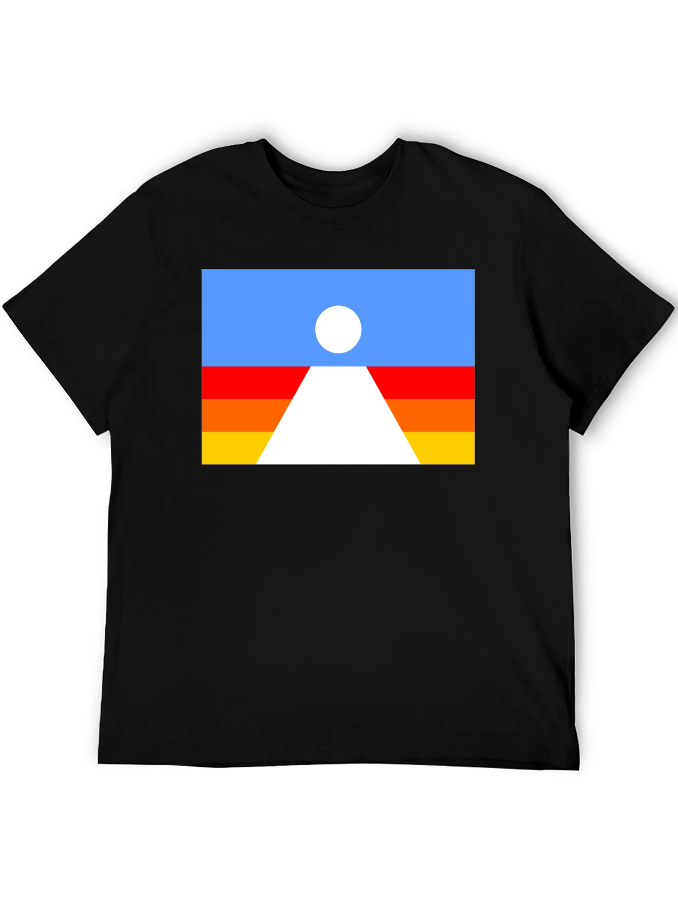Retro Desert Landscape Graphic Tee - Black