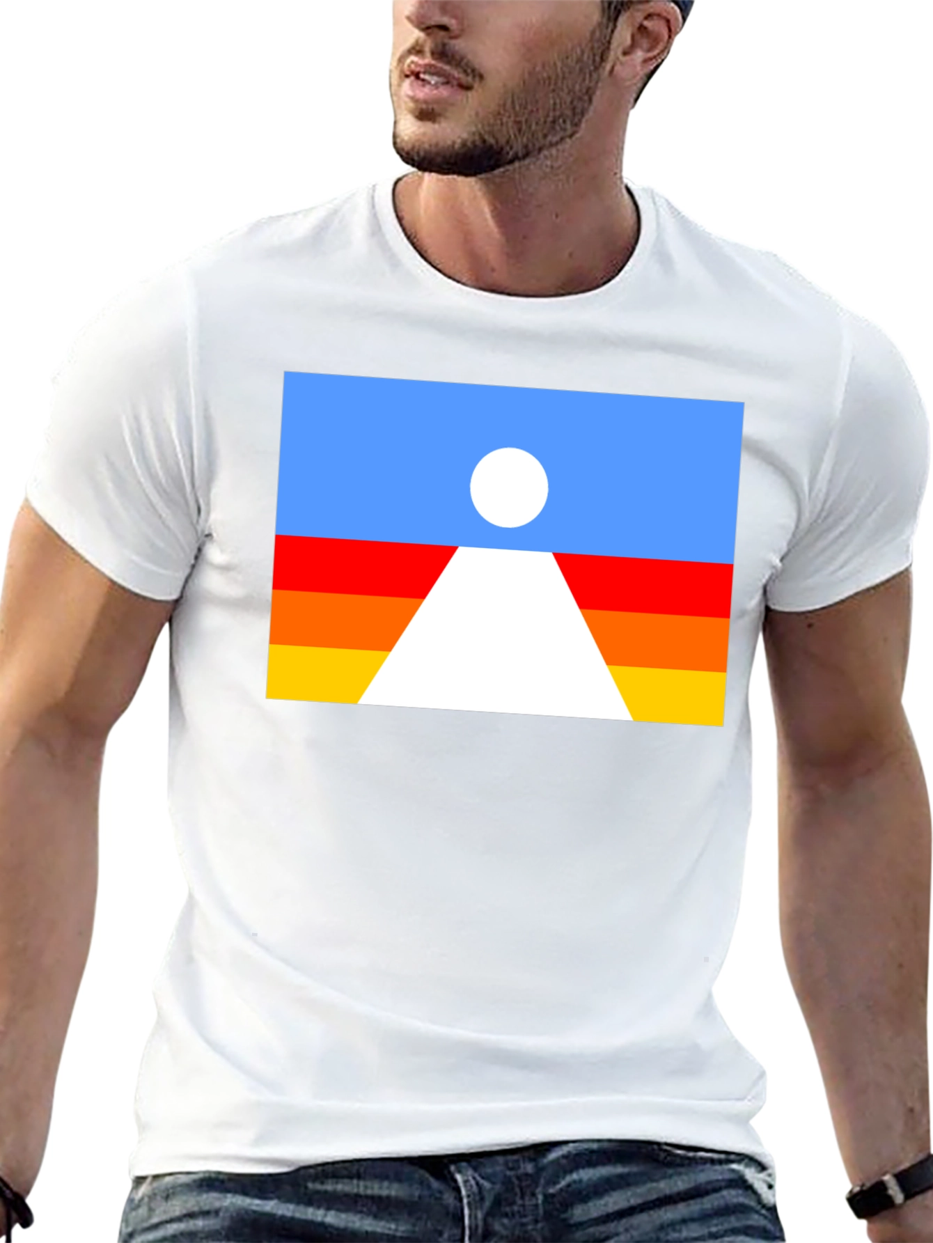 Retro Desert Landscape Graphic Tee - Black