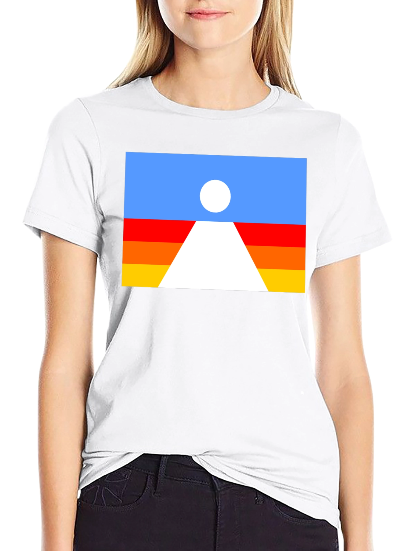 Retro Desert Landscape Graphic Tee - Black