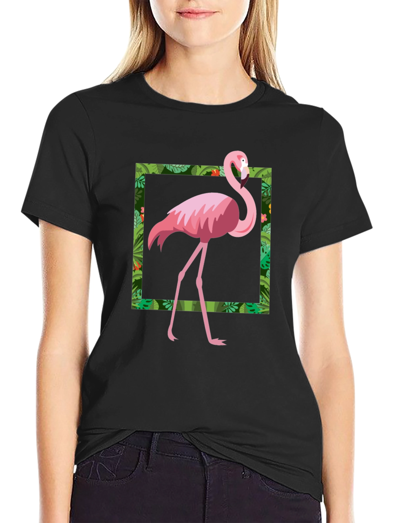 Tropical Flamingo Graphic T-Shirt