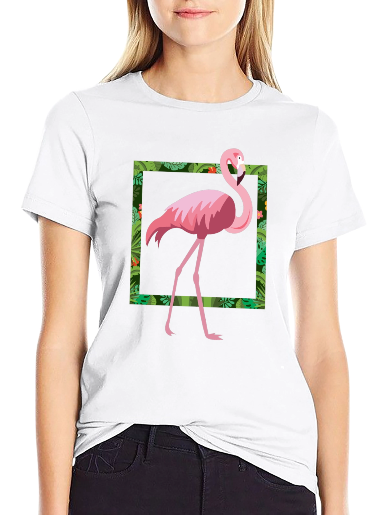 Tropical Flamingo Graphic T-Shirt