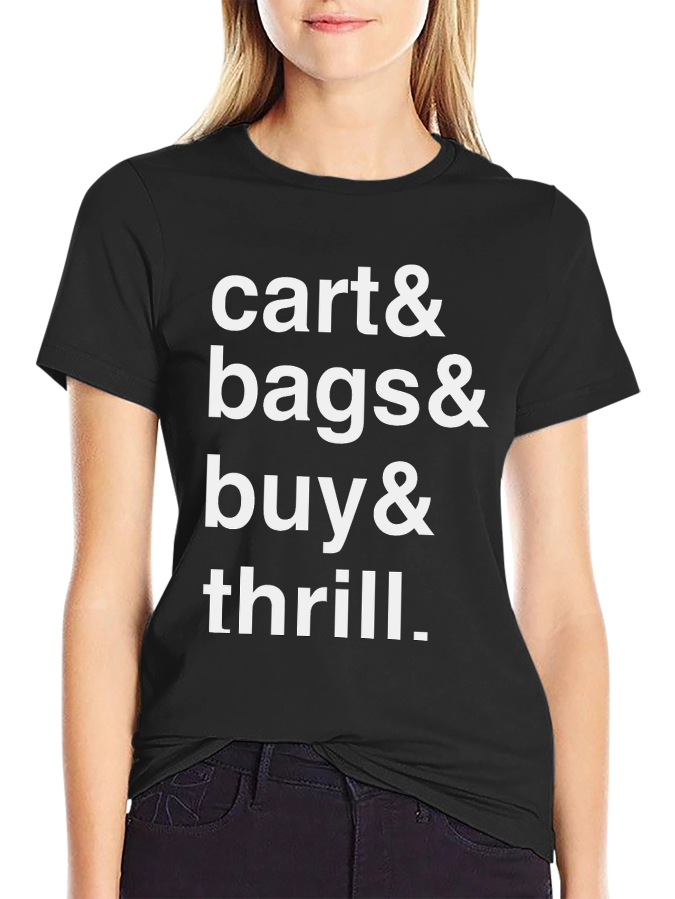 Cart Bags Buy & Thrill Black Graphic Tee