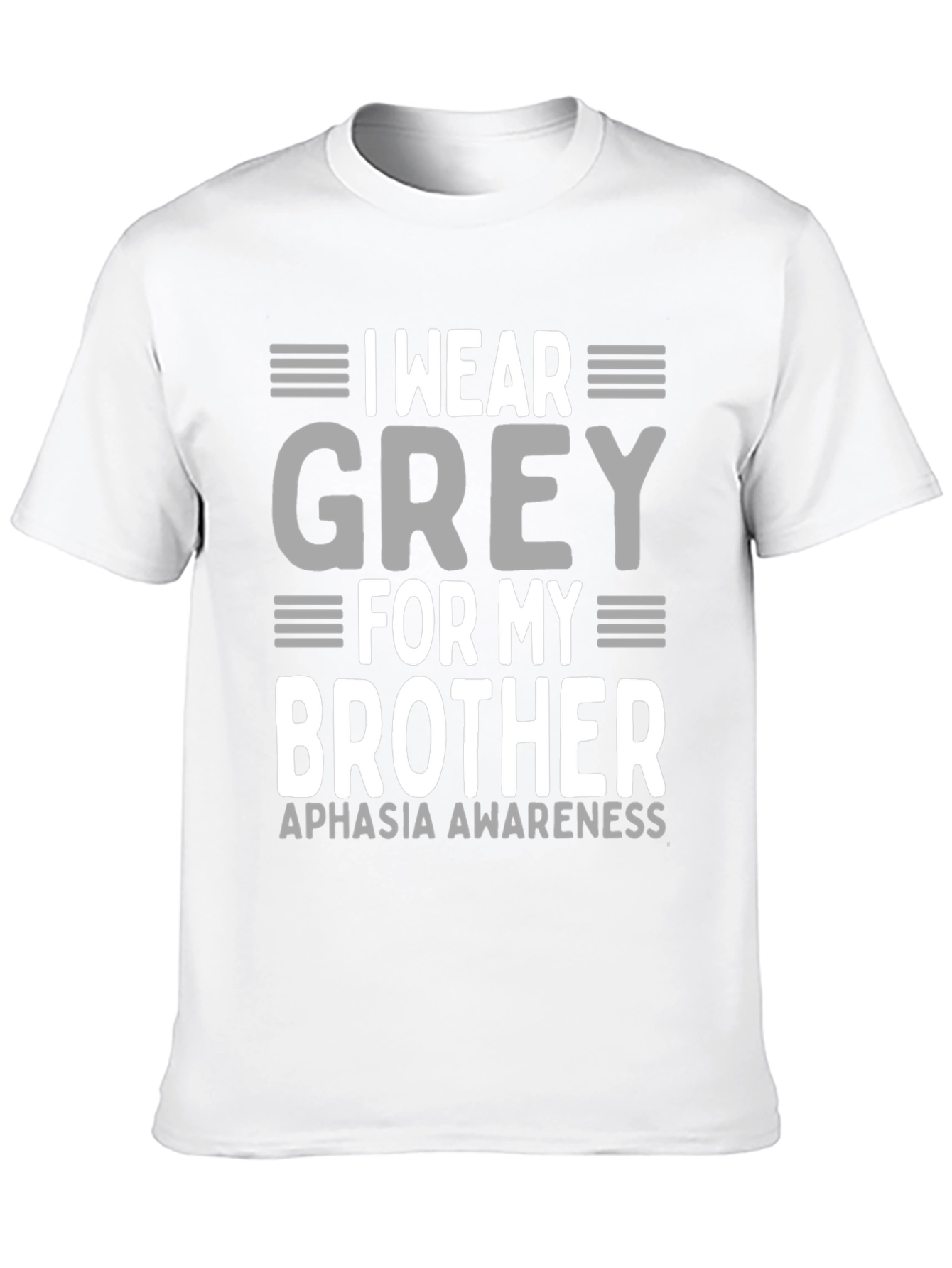 Grey For My Brother Aphasia Awareness T-Shirt