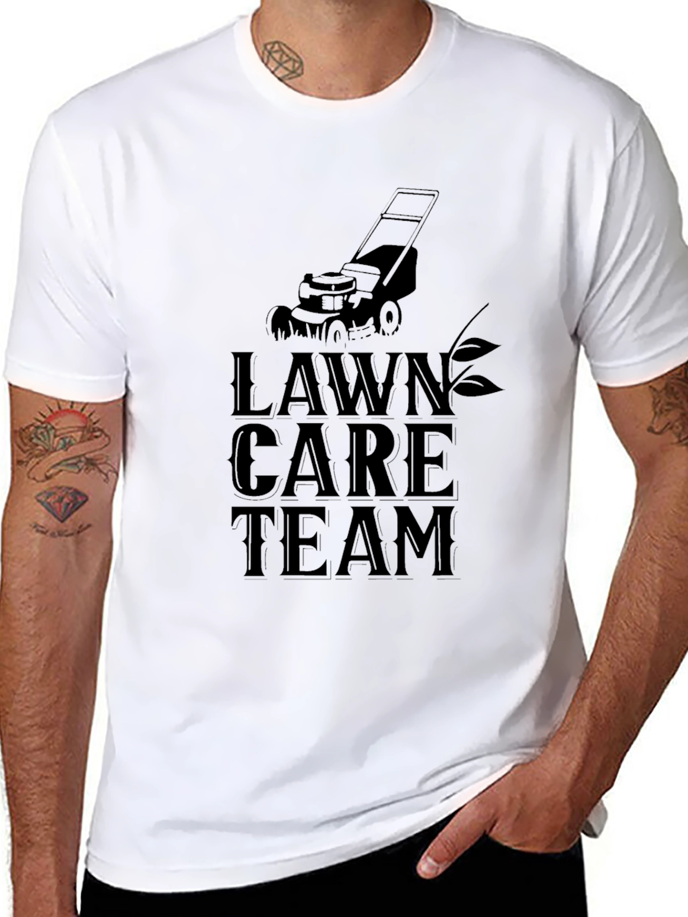 Lawn Care Team Black T-Shirt