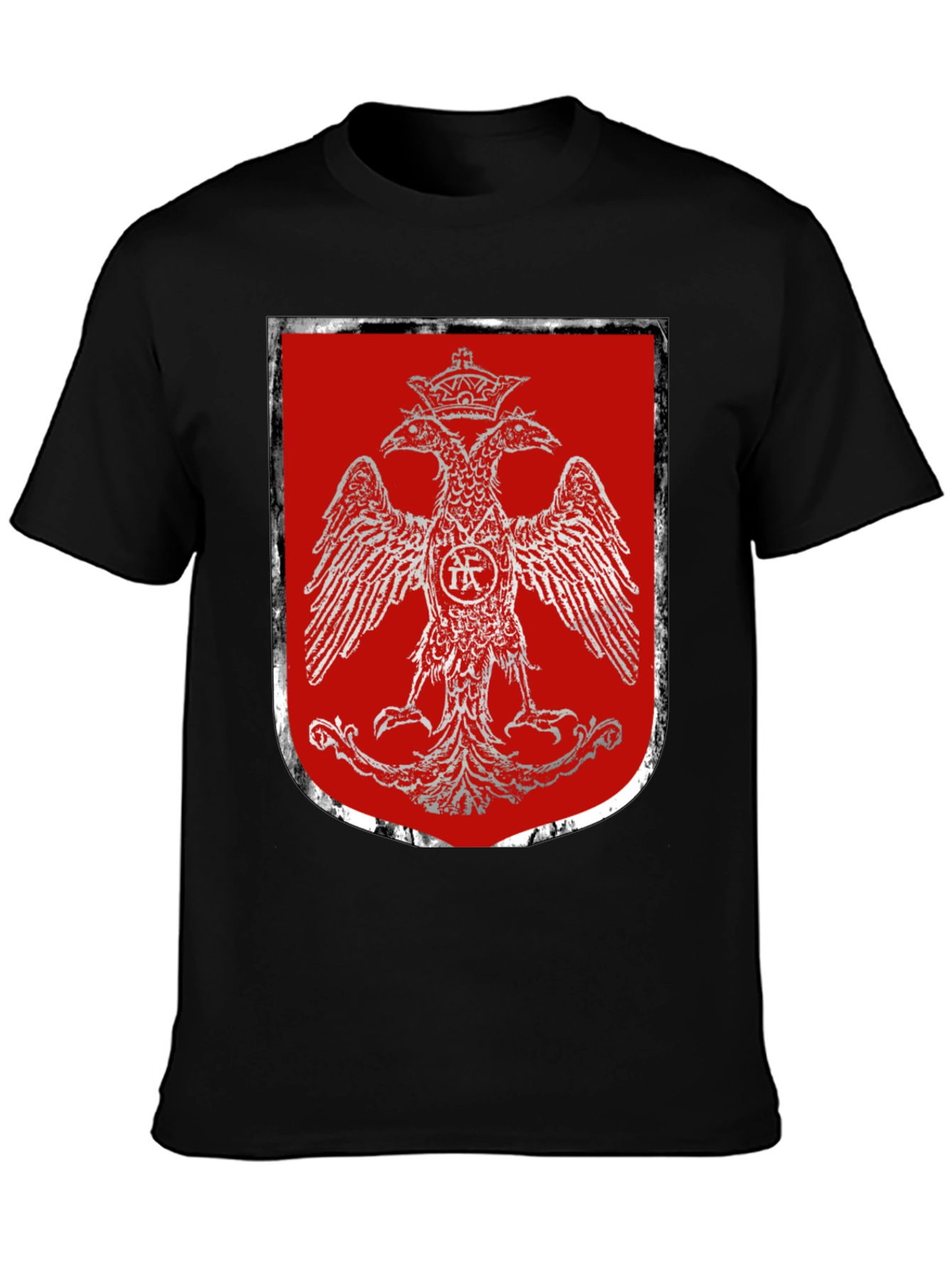 Double-Headed Eagle Crest Graphic T-Shirt