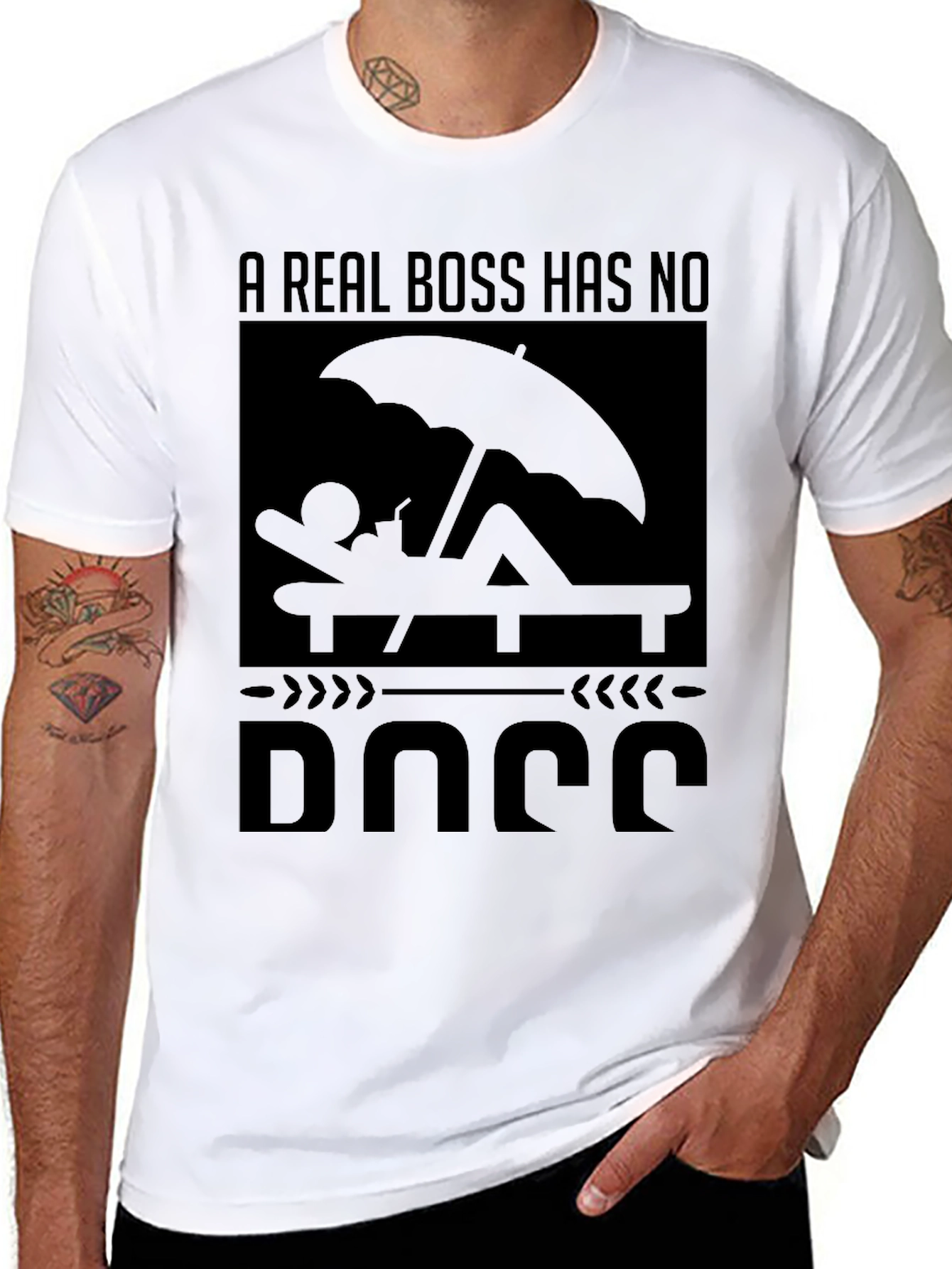 Relaxed Boss Graphic Tee - No Days Off