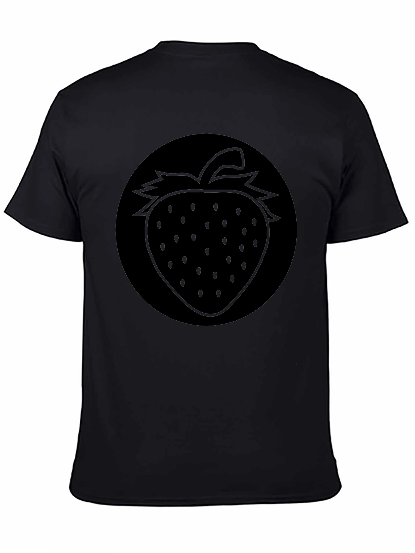 Strawberry Graphic Black T-Shirt