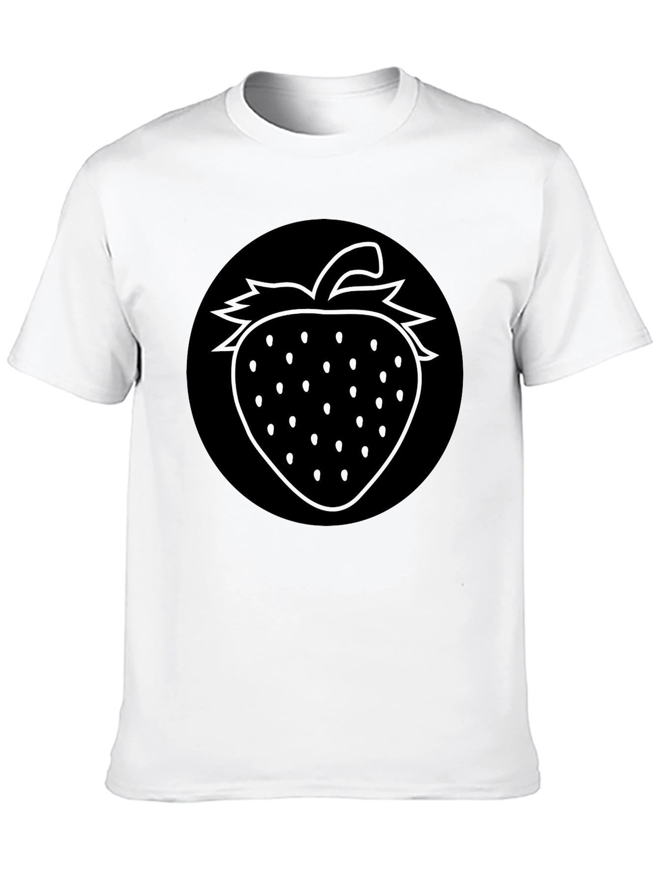 Strawberry Graphic Black T-Shirt
