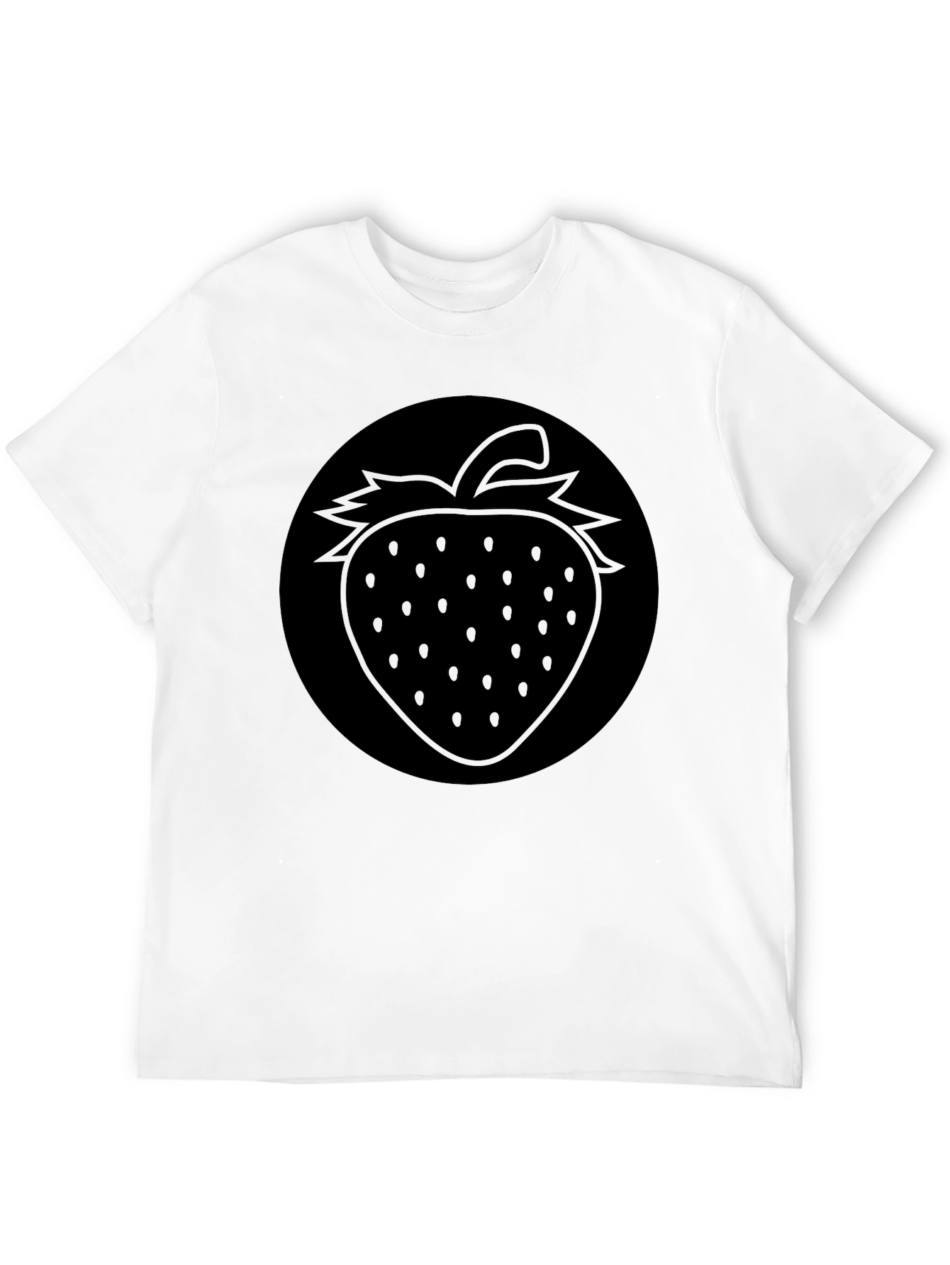 Strawberry Graphic Black T-Shirt