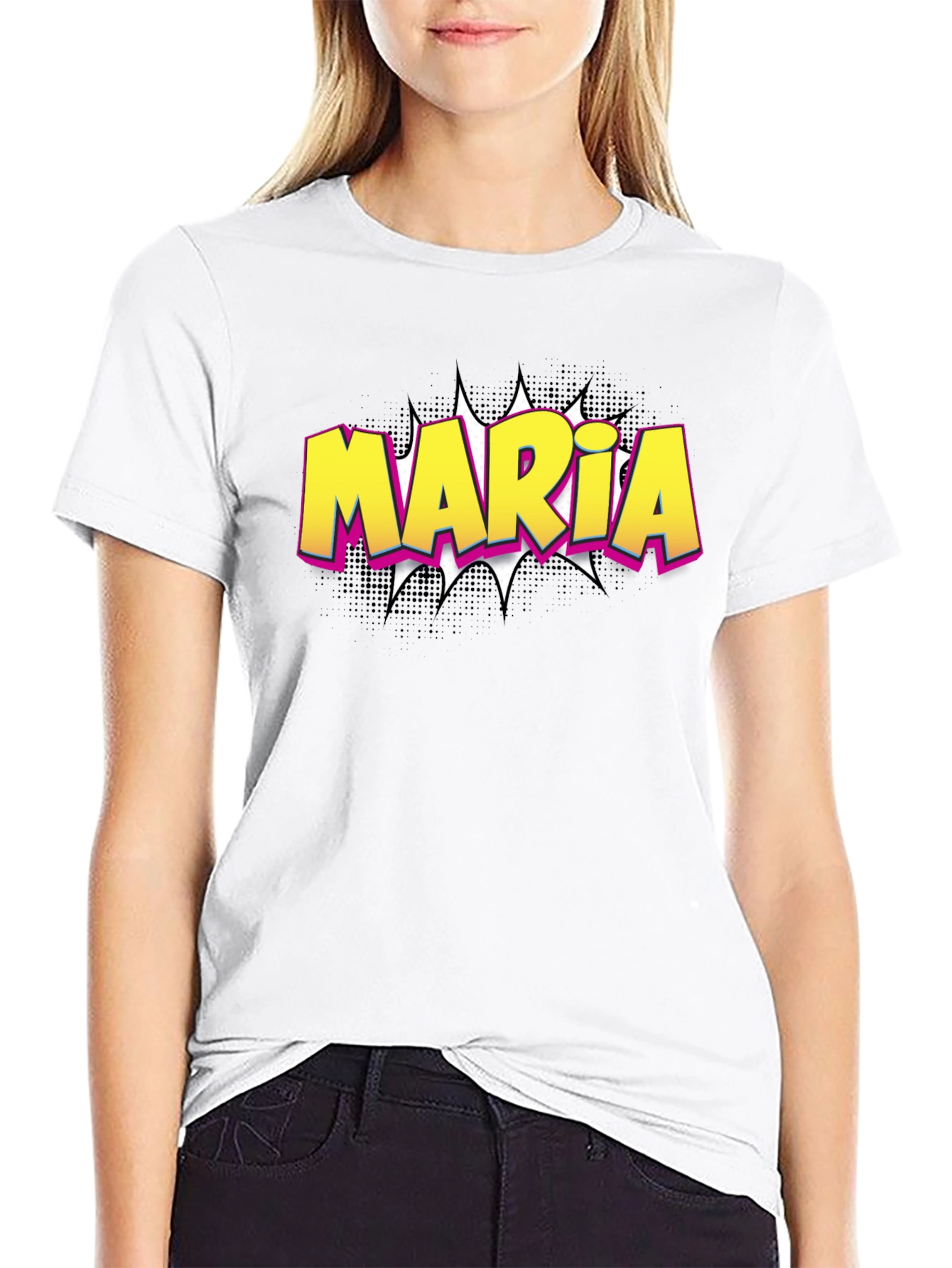 Maria Pop Art Custom T-Shirt