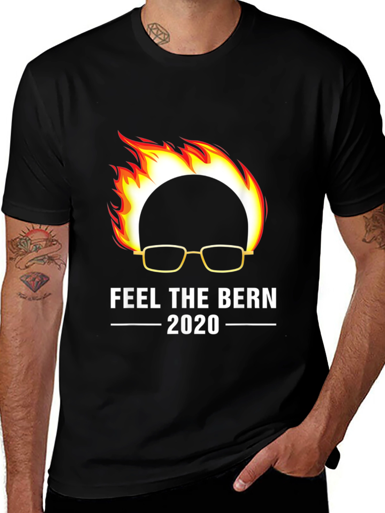Feel the Bern 2020 Mens Graphic T-Shirt