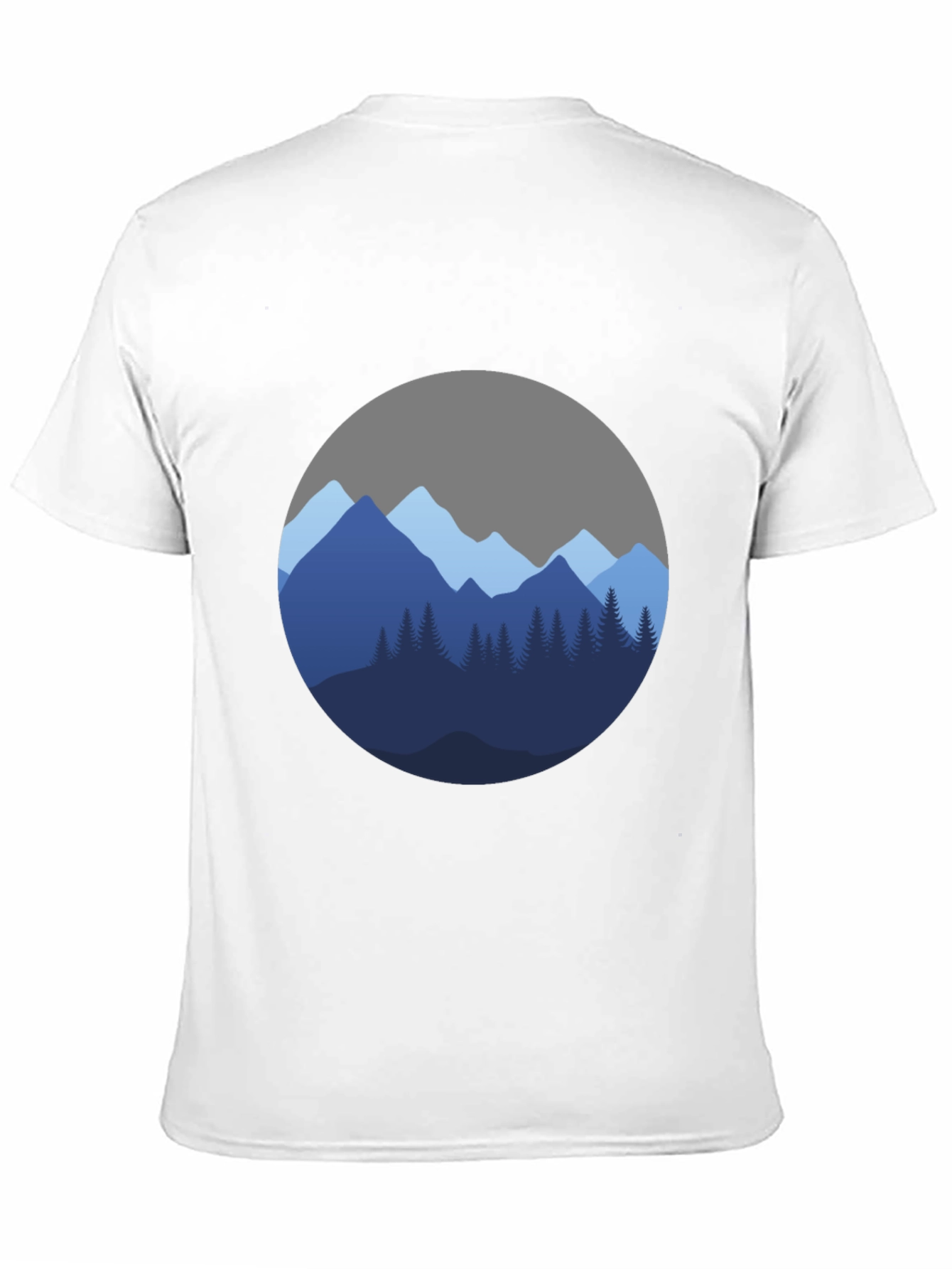 Mountain Scene Graphic Black T-Shirt