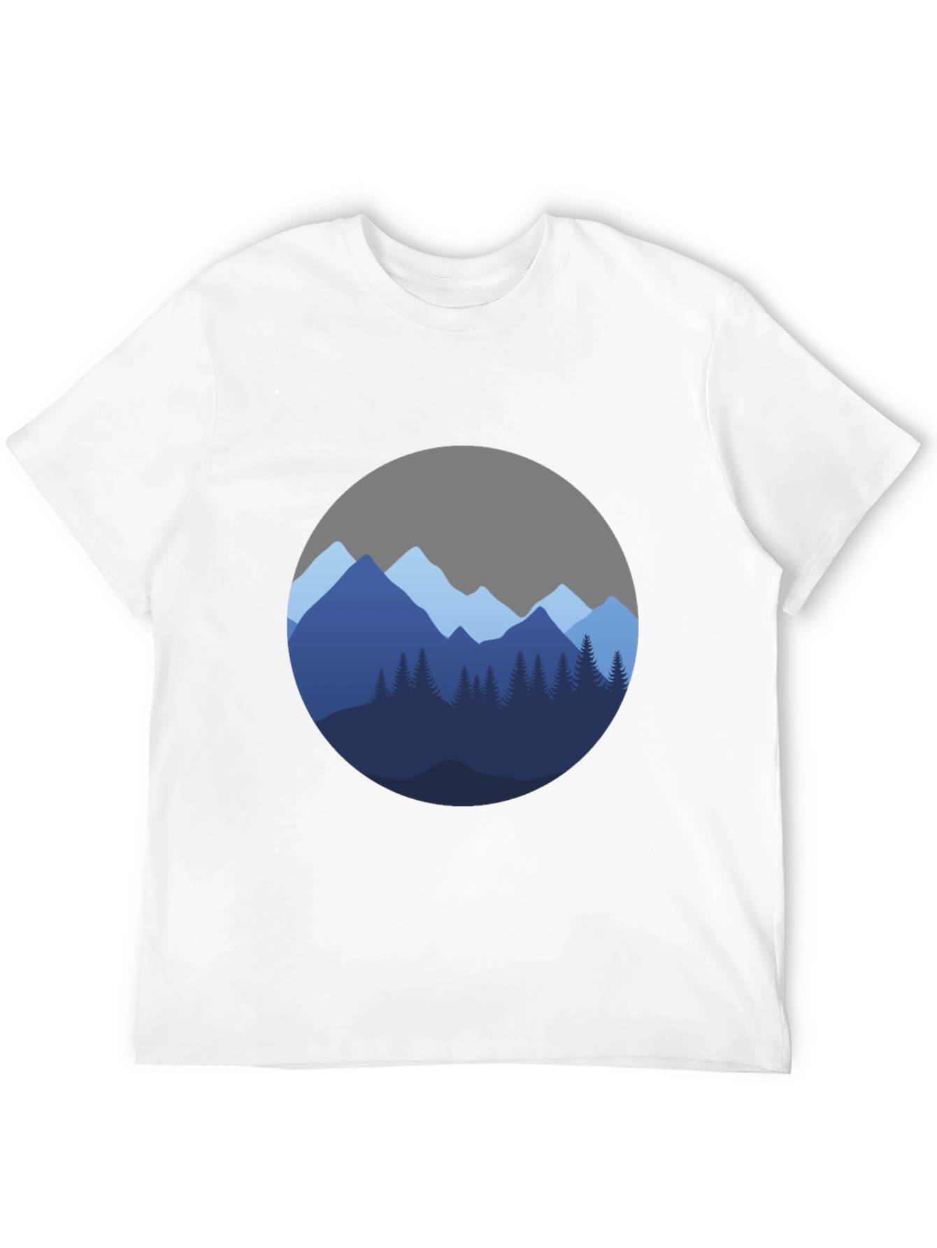 Mountain Scene Graphic Black T-Shirt