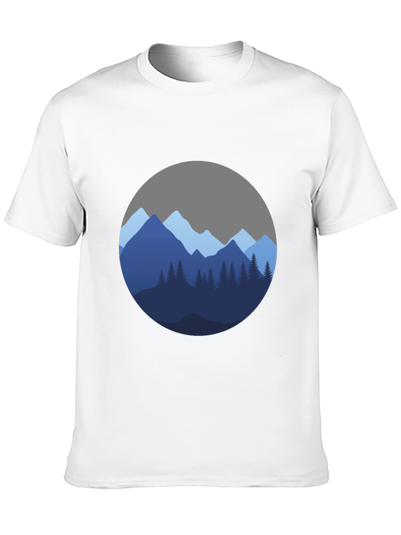 Mountain Scene Graphic Black T-Shirt