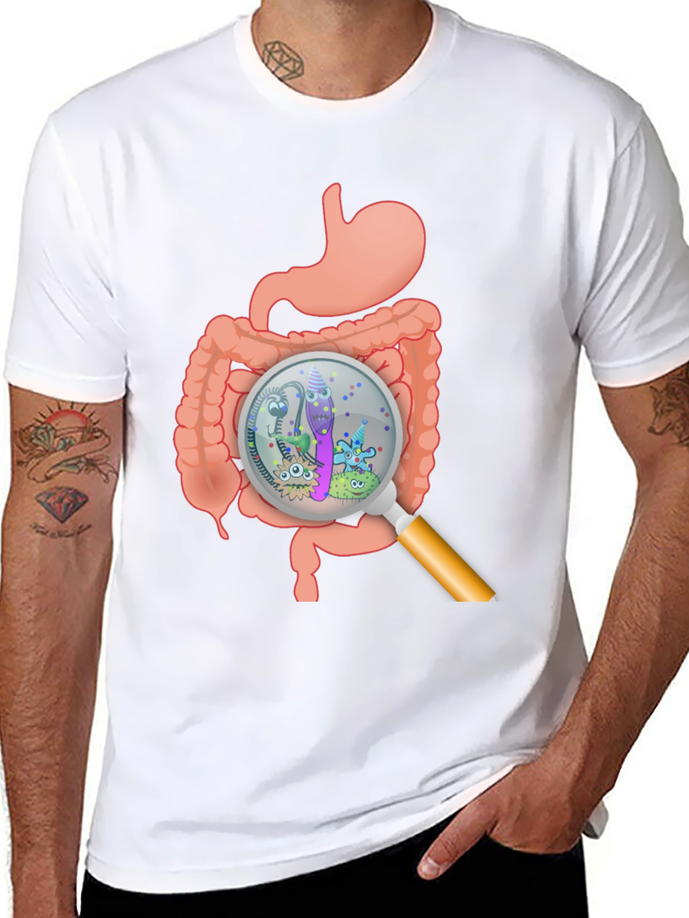 Gut Microbiome T-Shirt - Digestive System Tee
