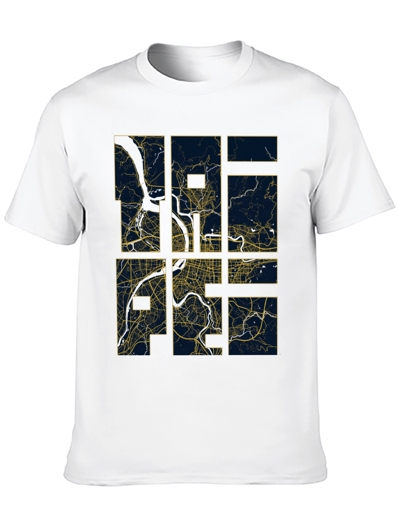 Abstract City Map Graphic Tee - Modern Style