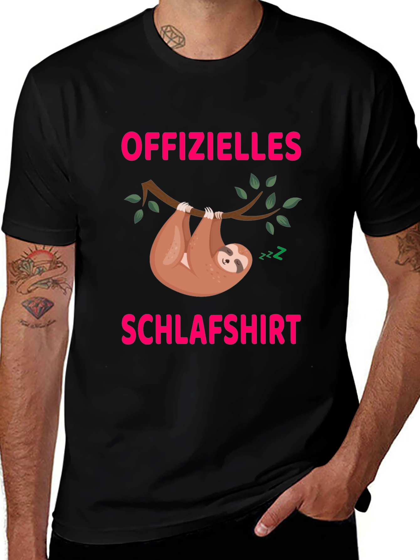 Funny Sloth Schlafshirt Graphic T-Shirt