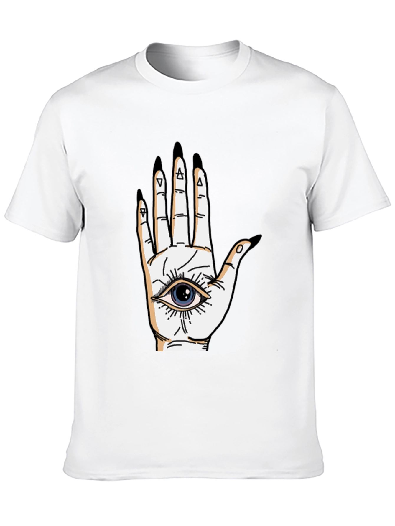 Eye-in-Hand Graphic Tee - All Seeing Black T-Shirt