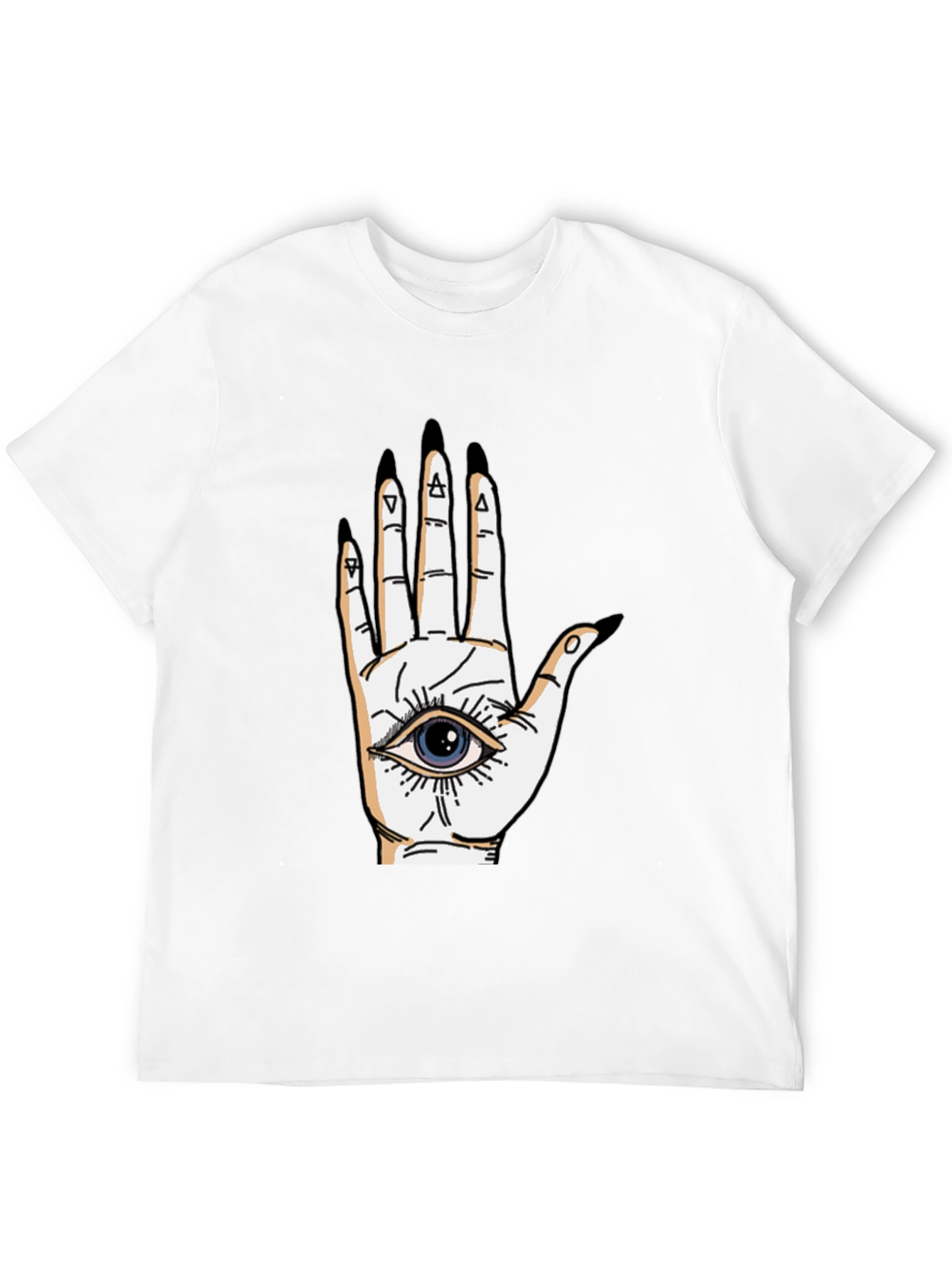 Eye-in-Hand Graphic Tee - All Seeing Black T-Shirt