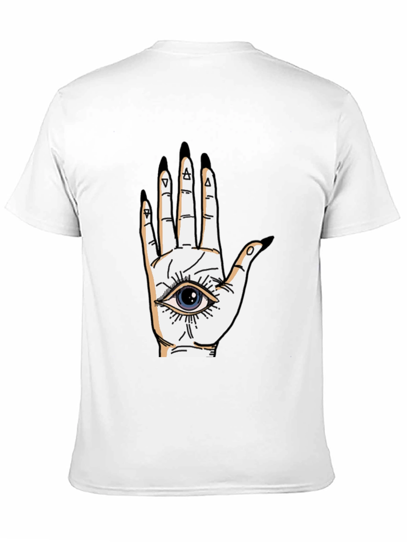 Eye-in-Hand Graphic Tee - All Seeing Black T-Shirt