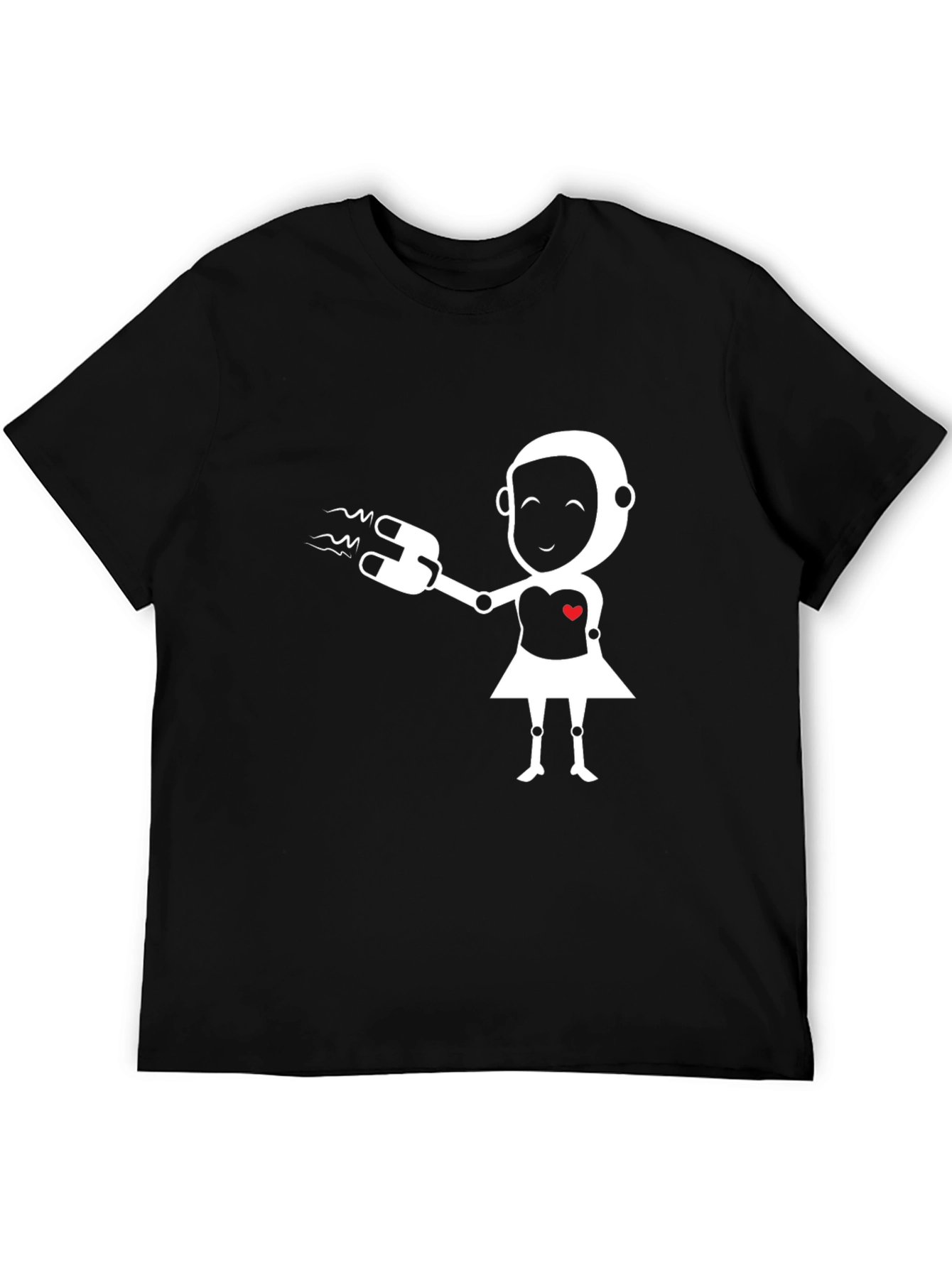 Robot Love Graphic Tee - Black T-Shirt